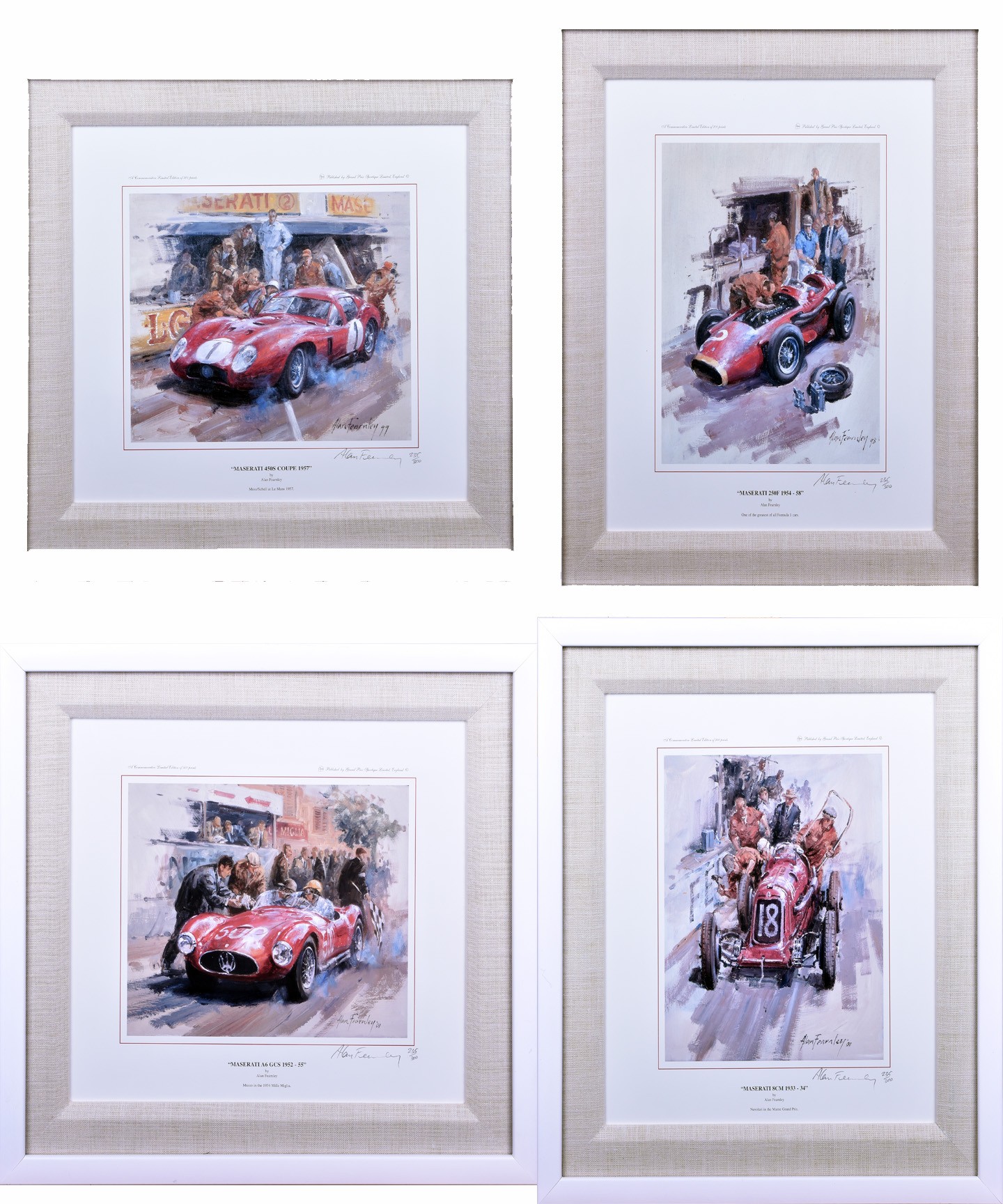 48 - Four Maserati Racing Prints thumbnail