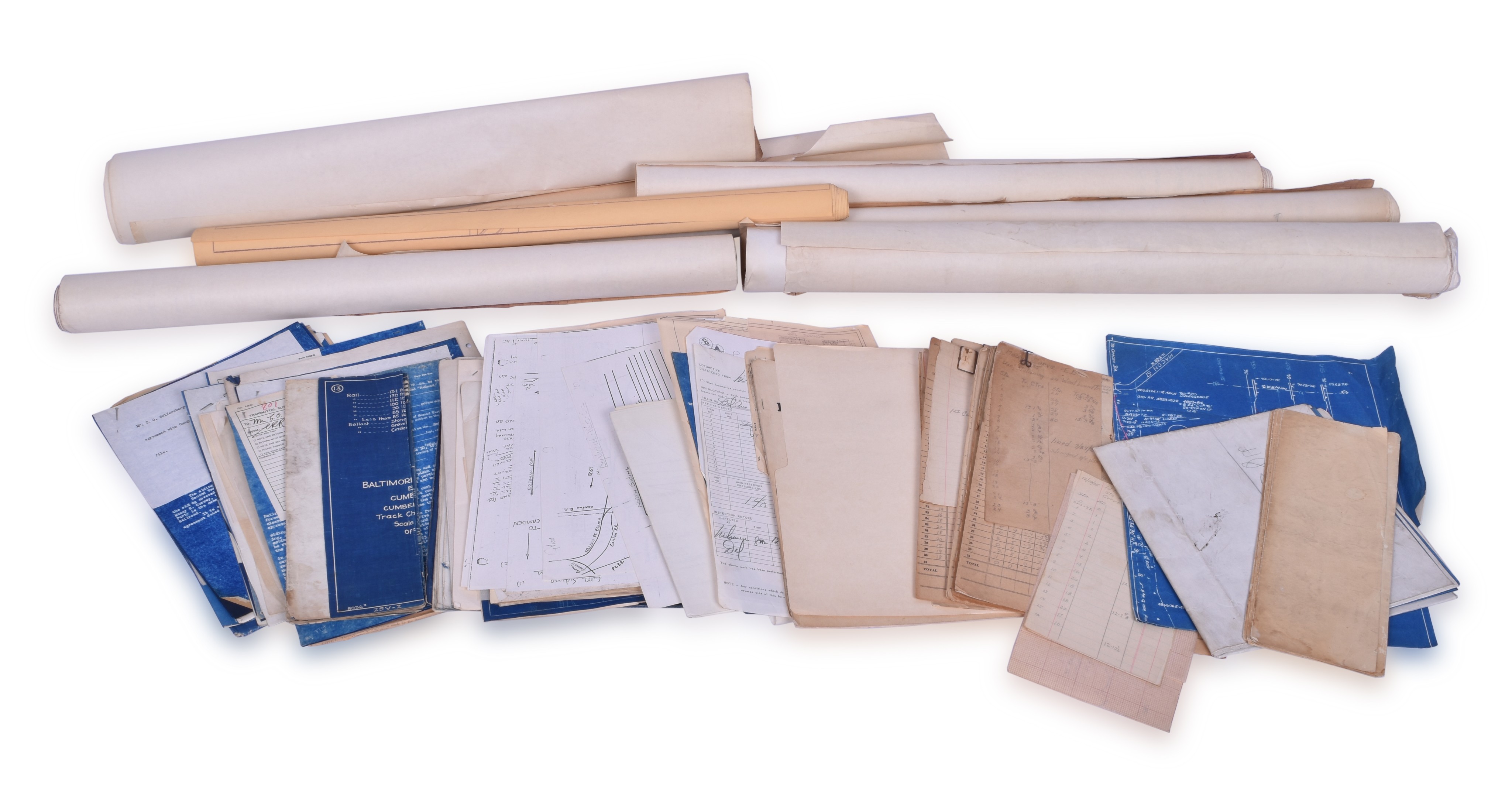 4004 - Lot of Baltimore and Ohio / B&O Railroad Siding Agreements, Track Charts, etc. thumbnail