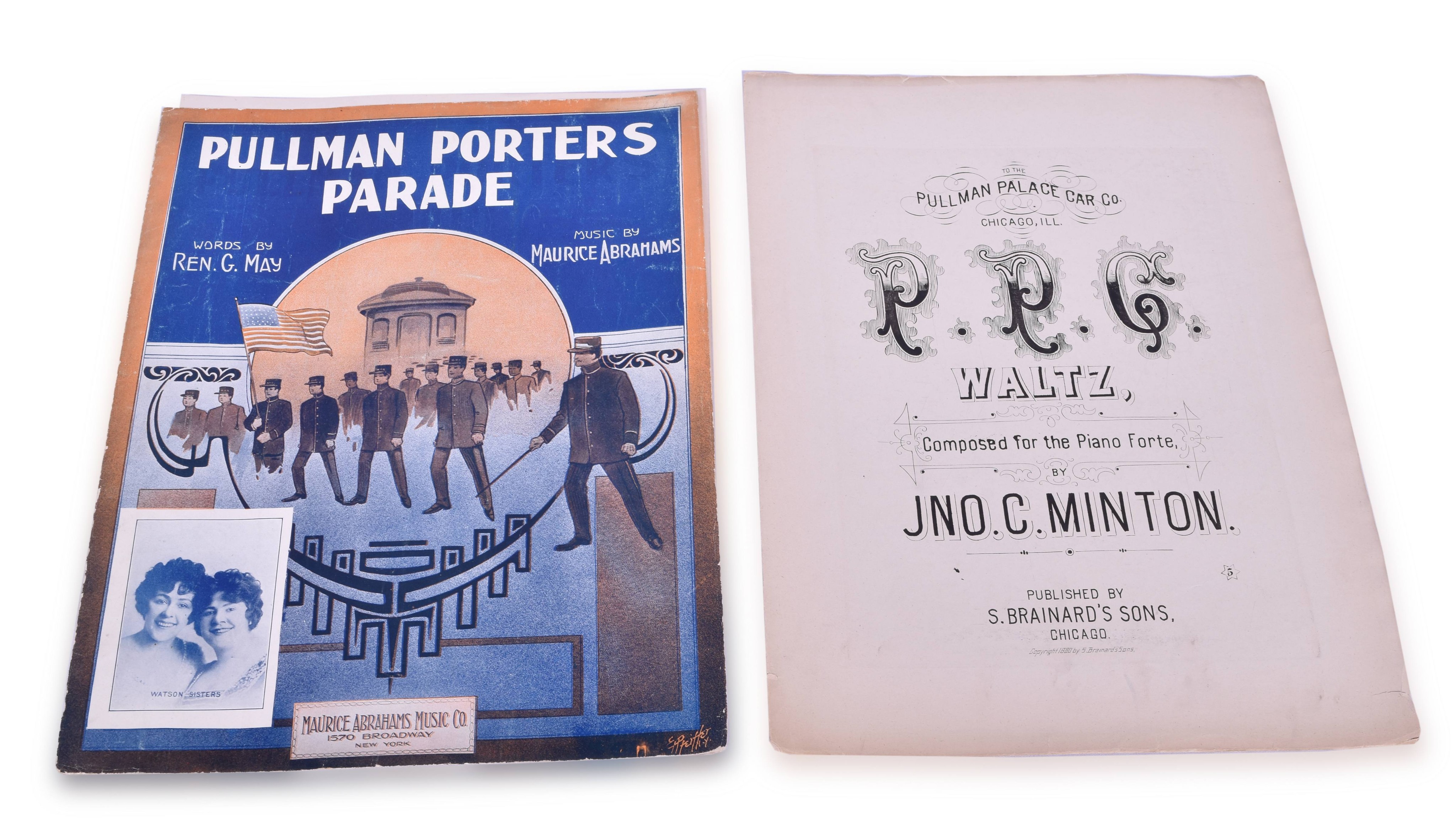4023 - Two Pieces of Pullman Company Sheet Music - Pullman Palace Car Waltz and Pullman Porters Parade thumbnail