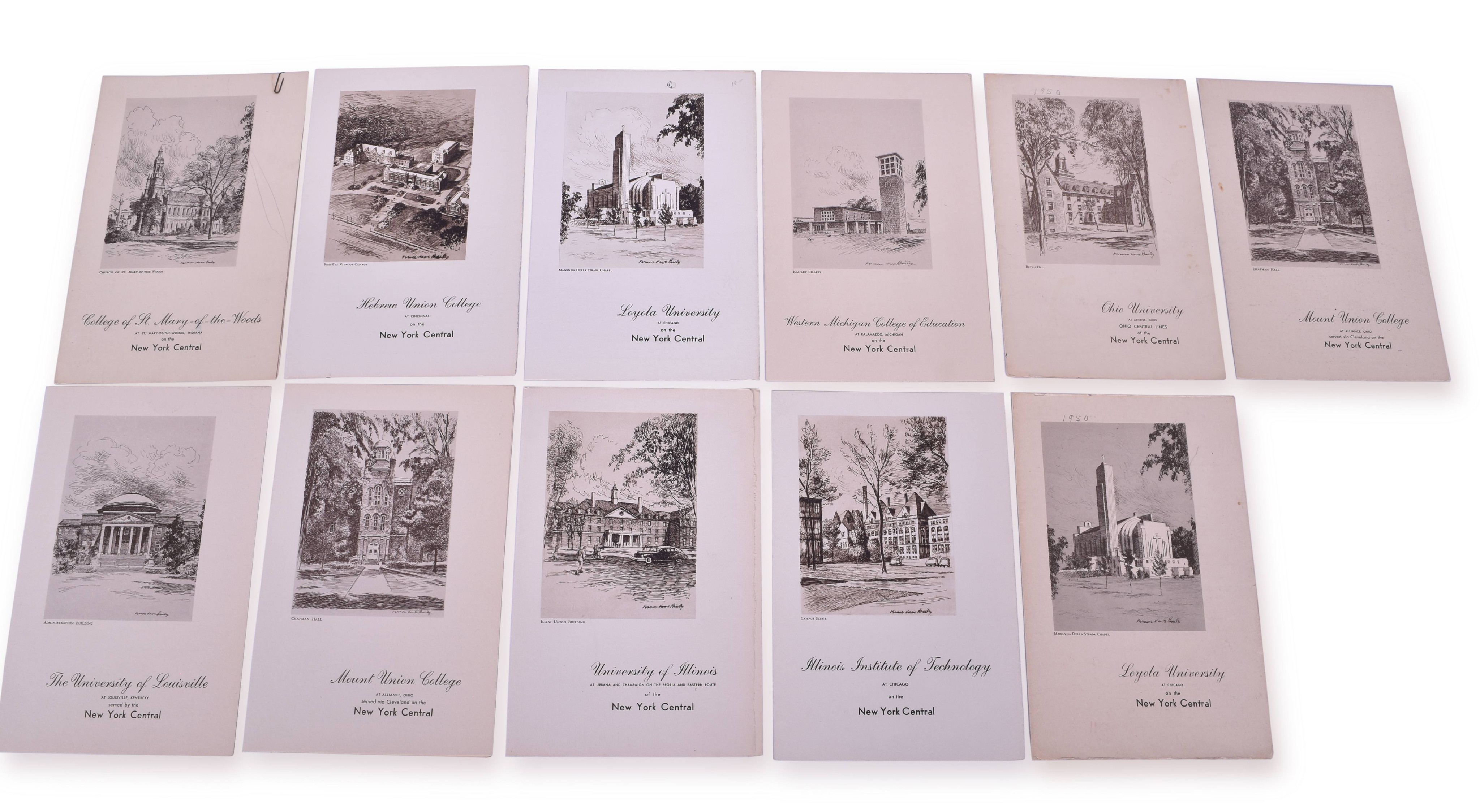 4055 - Eleven New York Central Academic Institution Menus - Empire State Express, The Detroiter, and More thumbnail