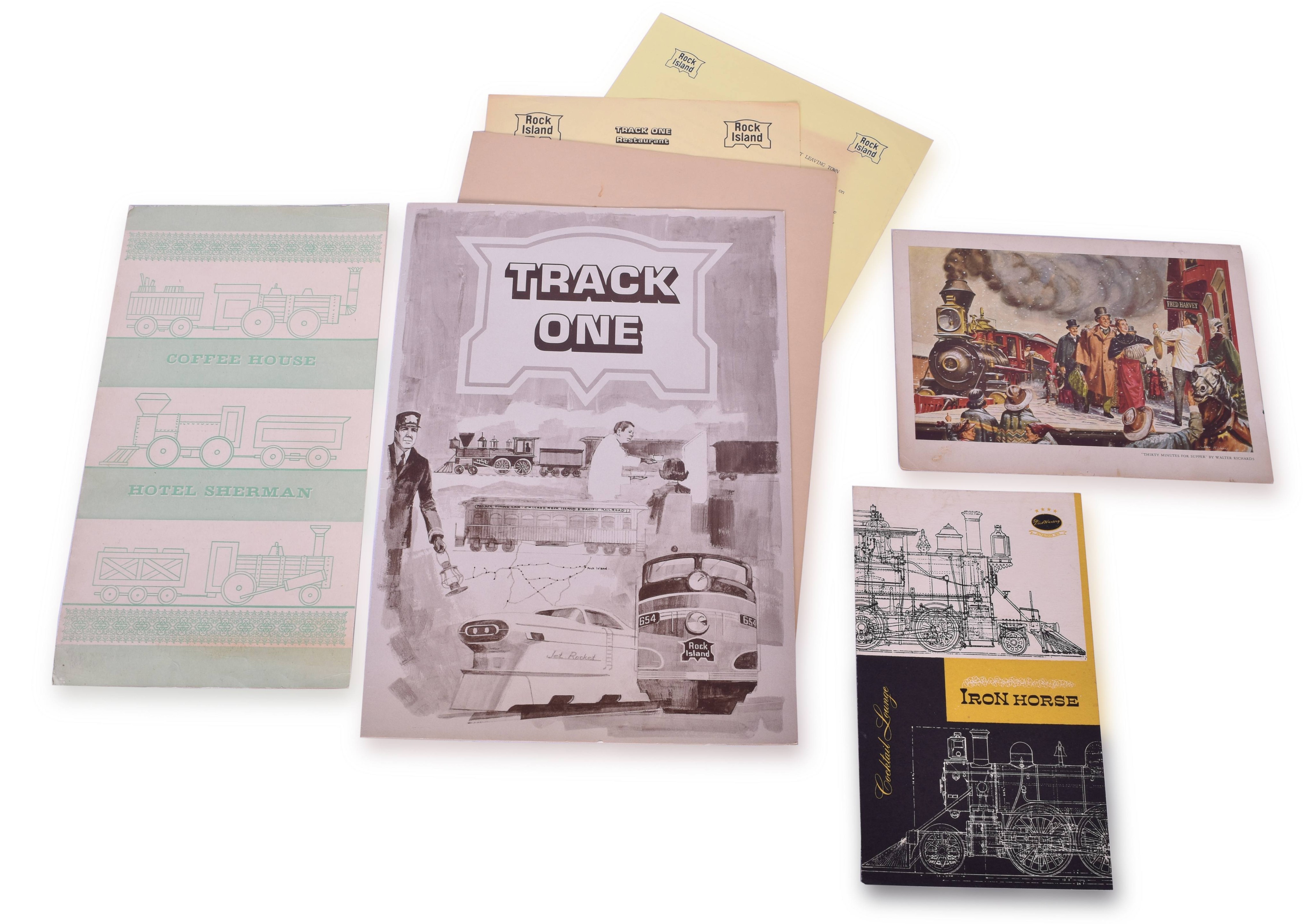 4087 - Four Chicago Railroad Station Dining Menus - LaSalle, Union Station, Dearborn thumbnail