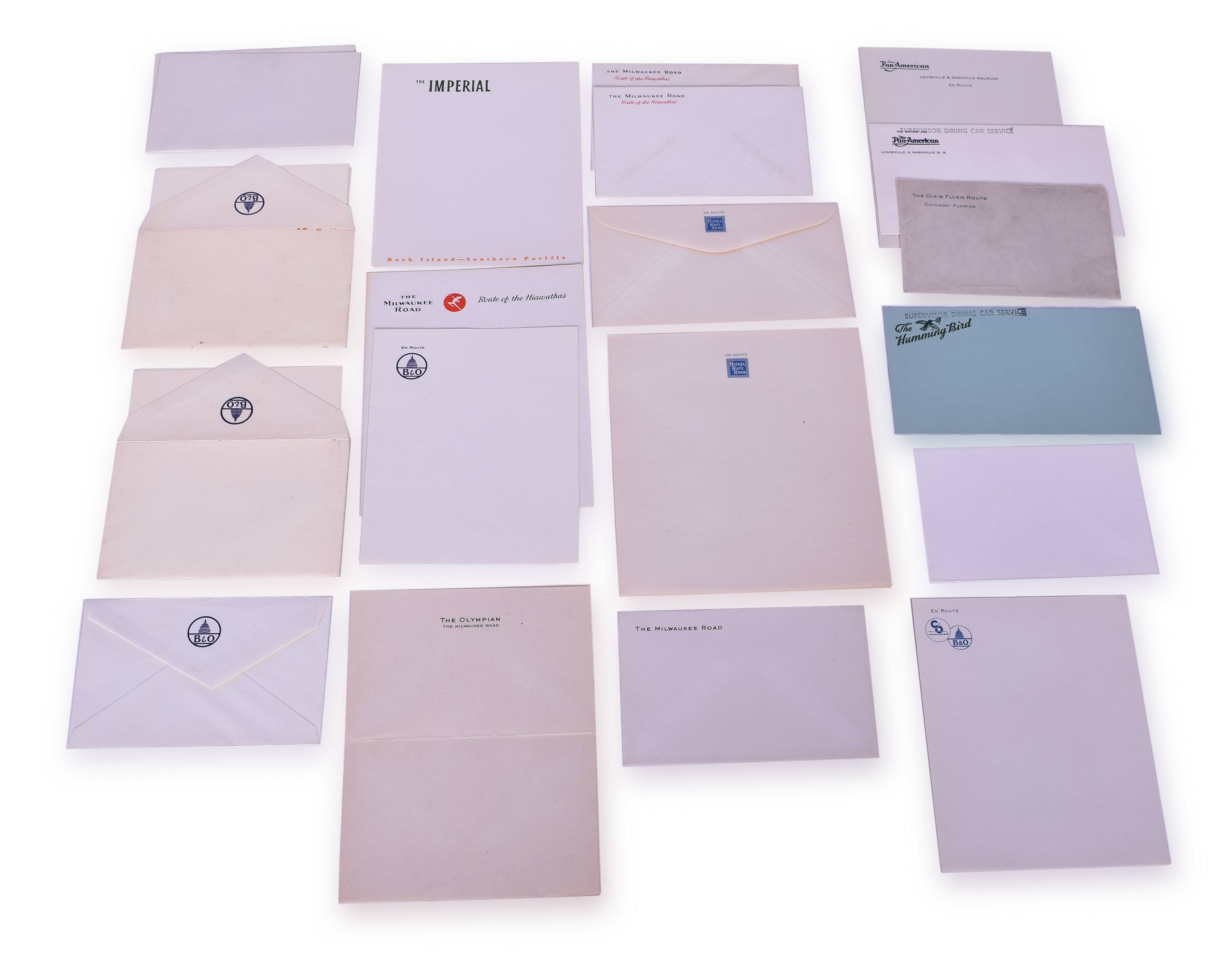 4097 - Twenty Three Pieces of Railroad Stationary - Louisville and Nashville, Milwaukee Road, Rock Island, Baltimore and Ohio, etc. thumbnail