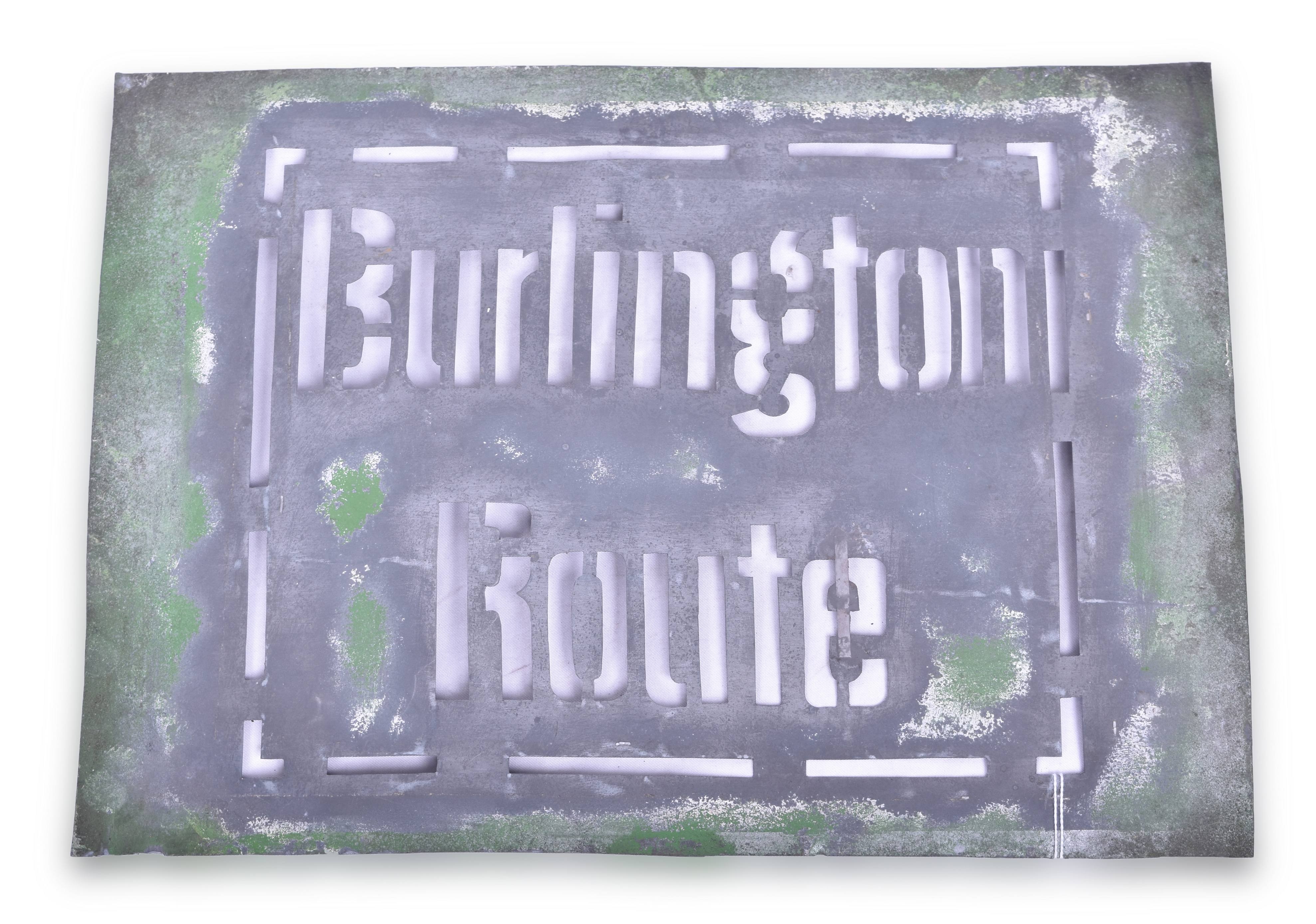 4102 - Burlington / CB&Q Railroad Burlington Route Herald Car Stencil thumbnail