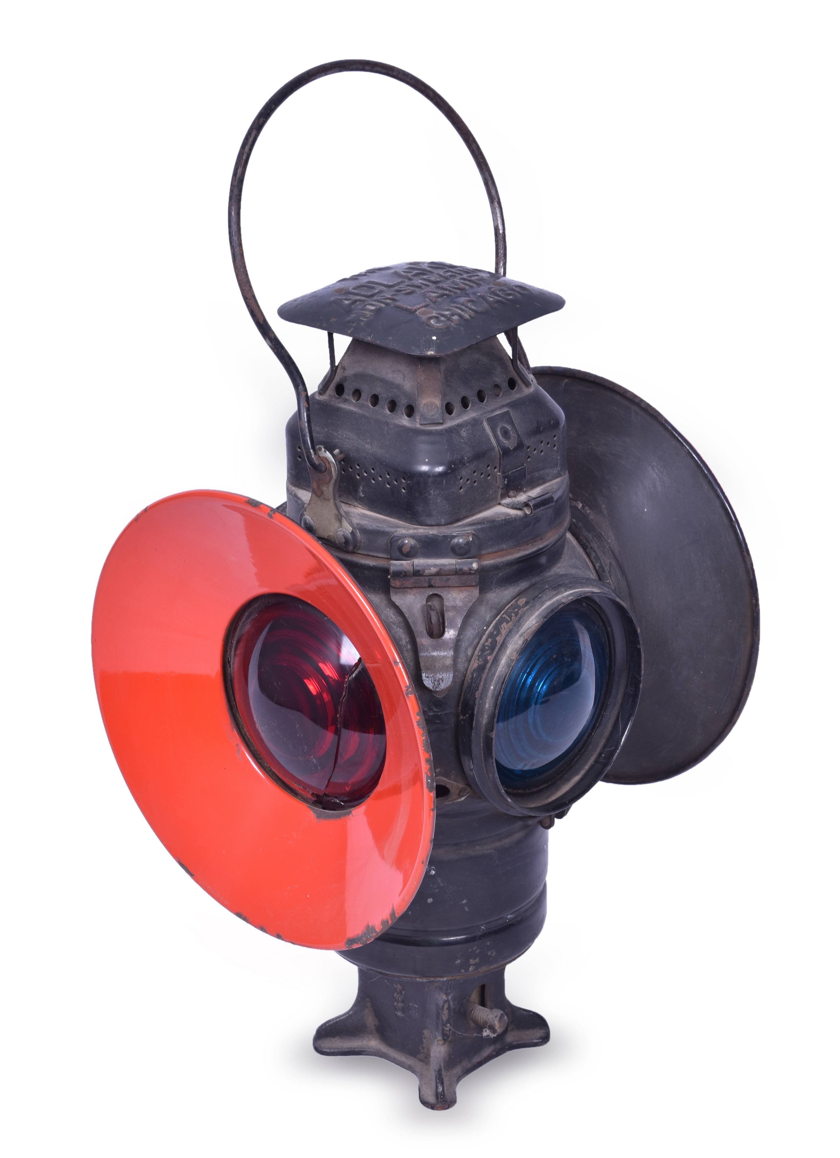 4146 - Adams & Westlake CB&Q / Burlington Switch Lamp w/ Red Day Targets thumbnail