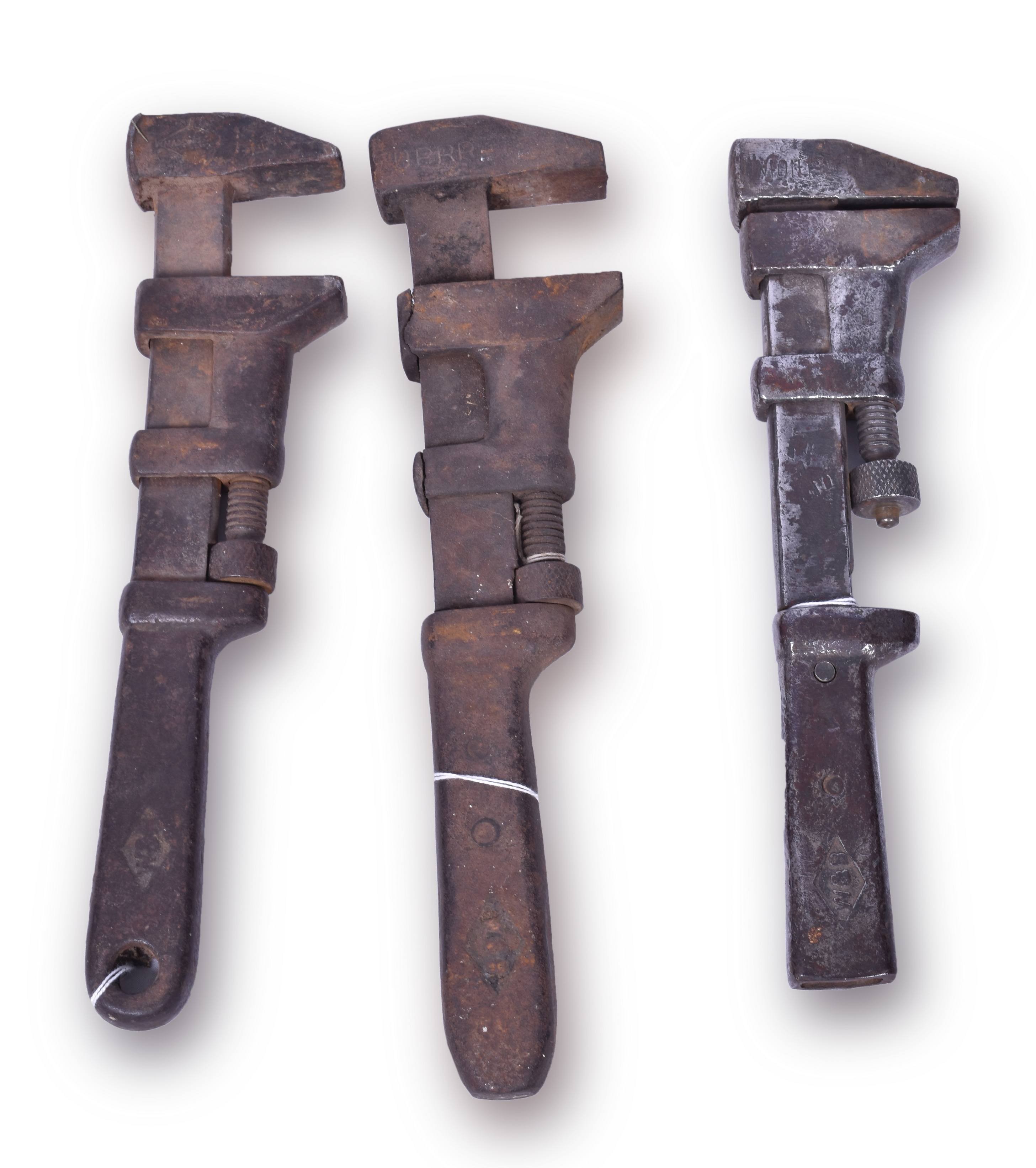 4154 - Three Whitman & Barnes Railroad Adjustable Wrenches - Union Pacific and Rio Grande thumbnail
