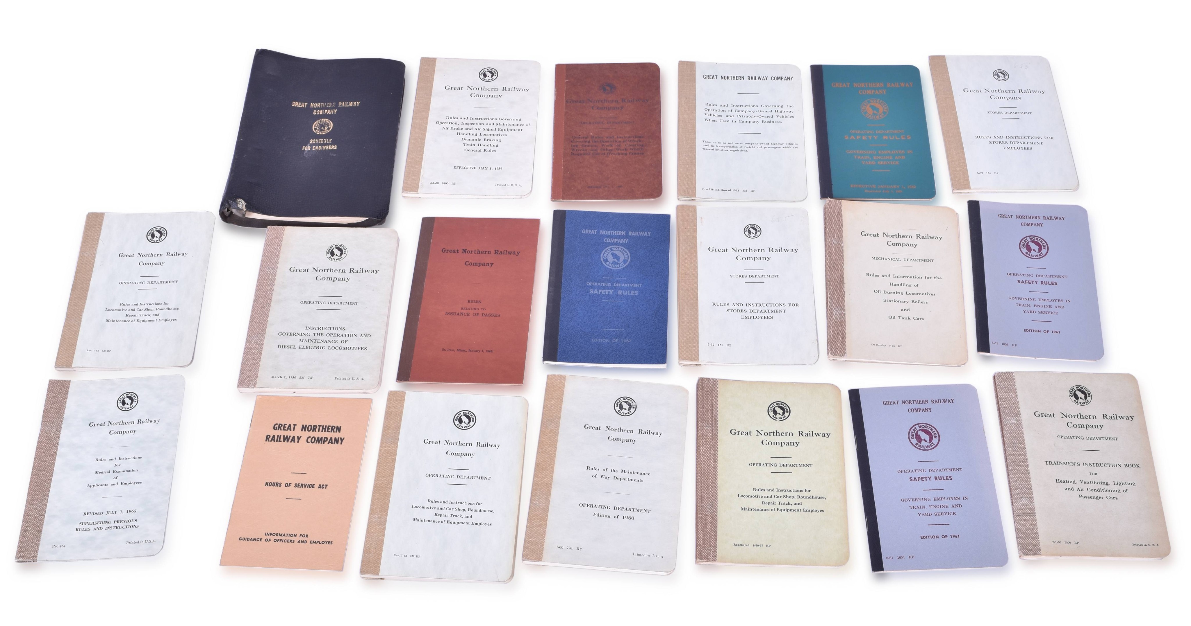 4170 - Twenty Great Northern Railroad Rule Books, Instruction Books, etc. thumbnail