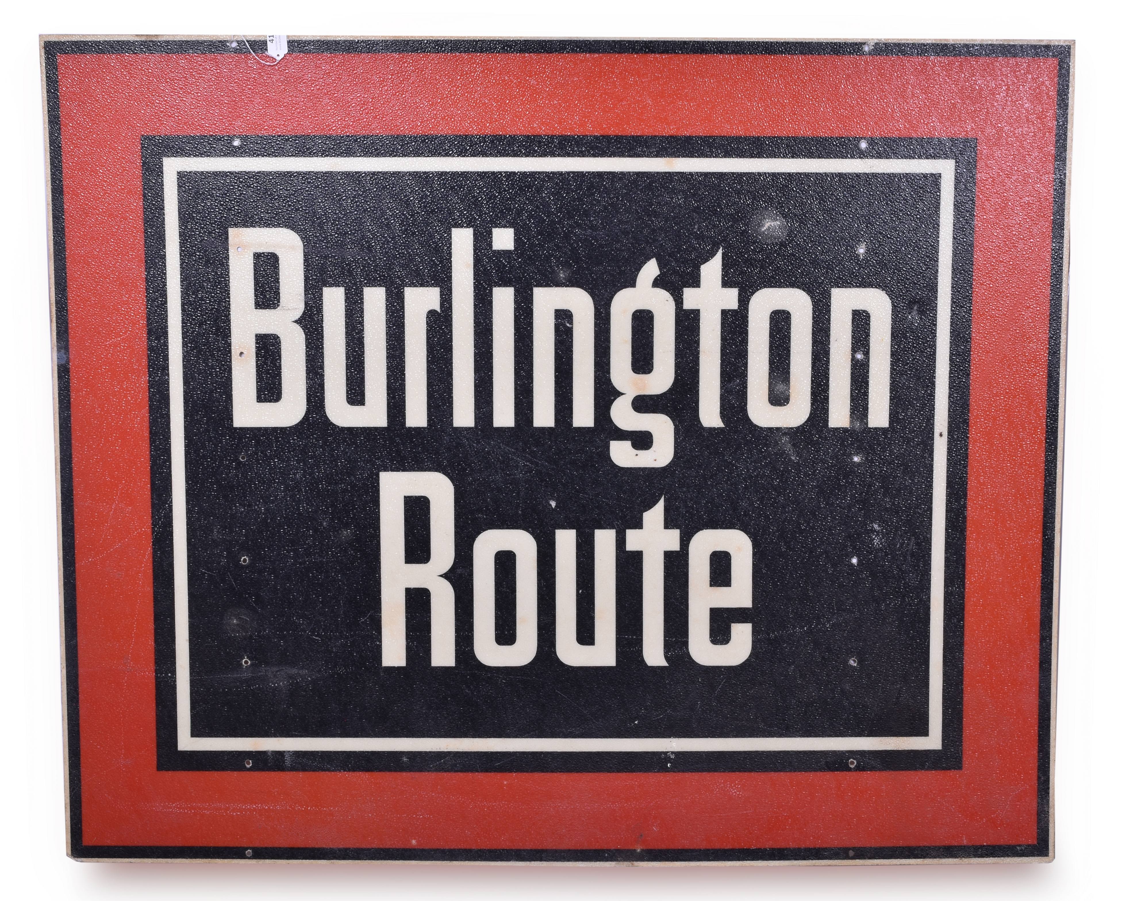 4176 - Burlington Route / CB&Q Railroad Large Fiberglass Sign thumbnail