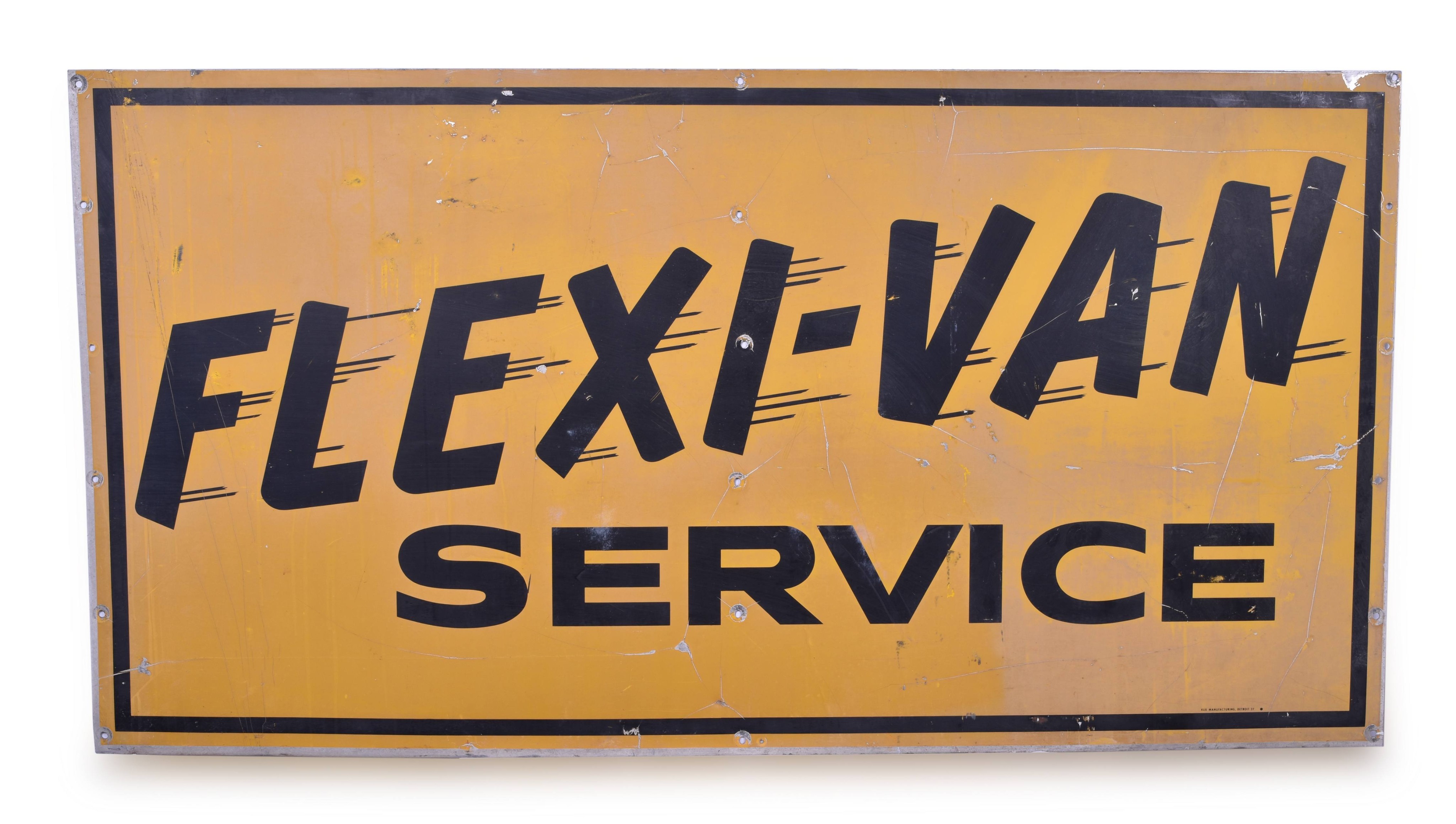 4190 - Steel Flexi-Van Service Railroad Piggyback Trailer Sign thumbnail