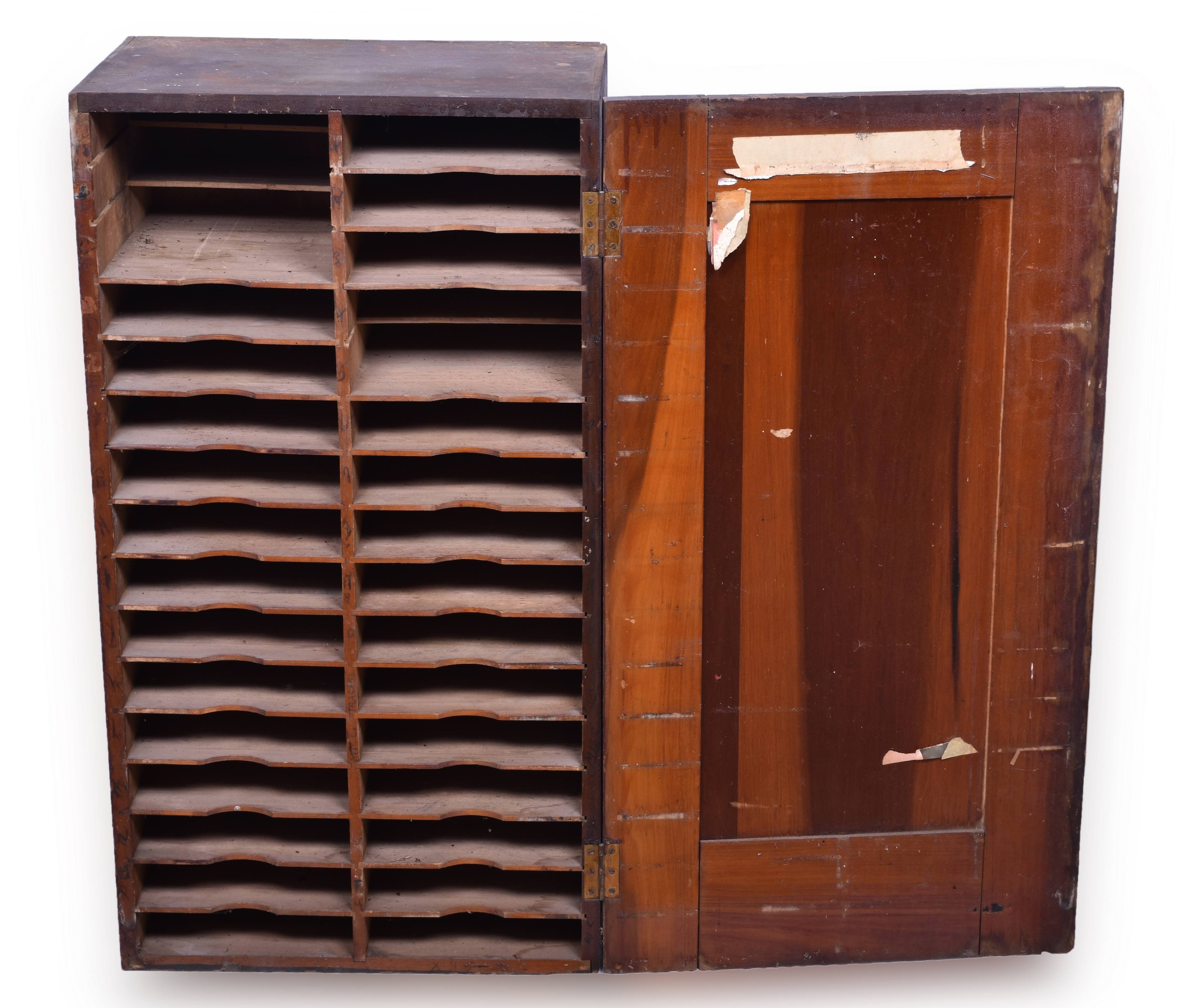 4208 - CB&Q / Burlington Railroad Wooden Depot Cabinet thumbnail