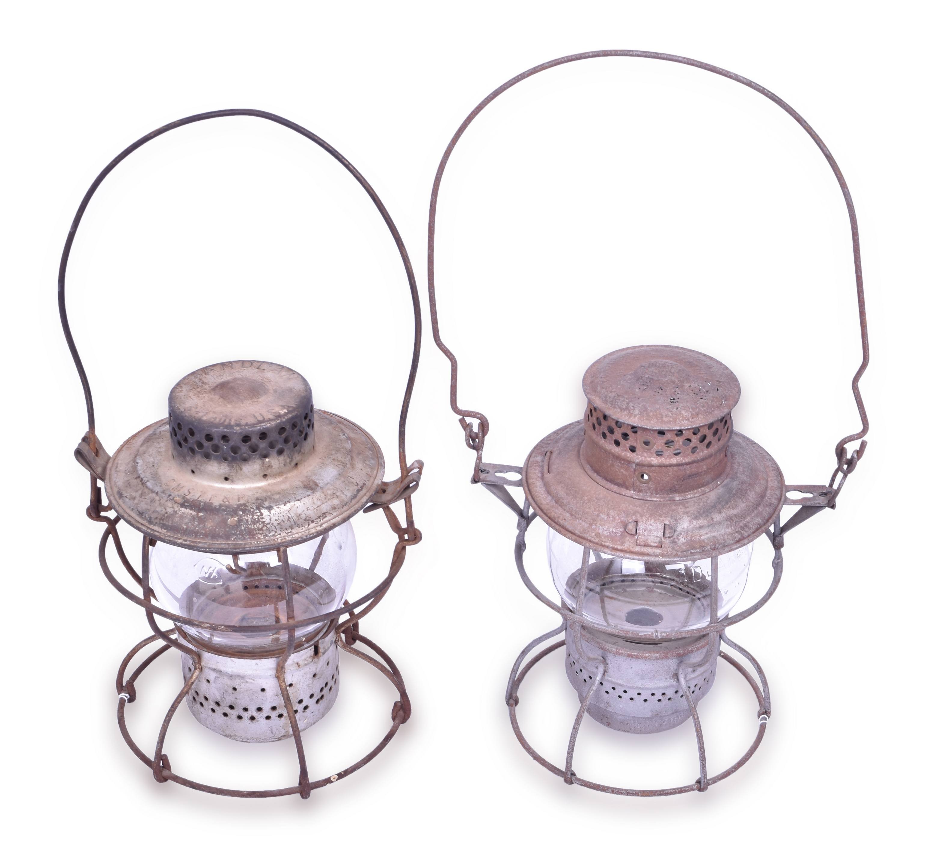 4226 - Handlan and Adams & Westlake Rock Island and Milwaukee Road Clear Globe Lanterns thumbnail