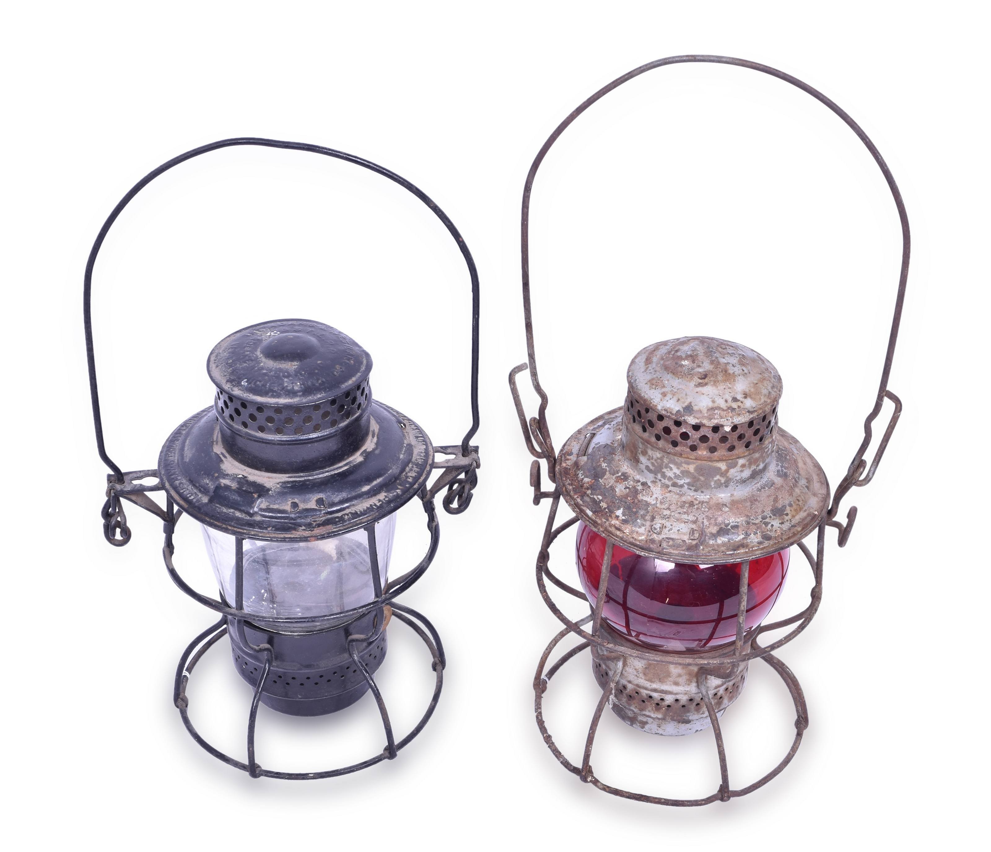 4230 - Pair of Adams & Westlake Lanterns - Minneapolis and St. Louis and CB&Q thumbnail