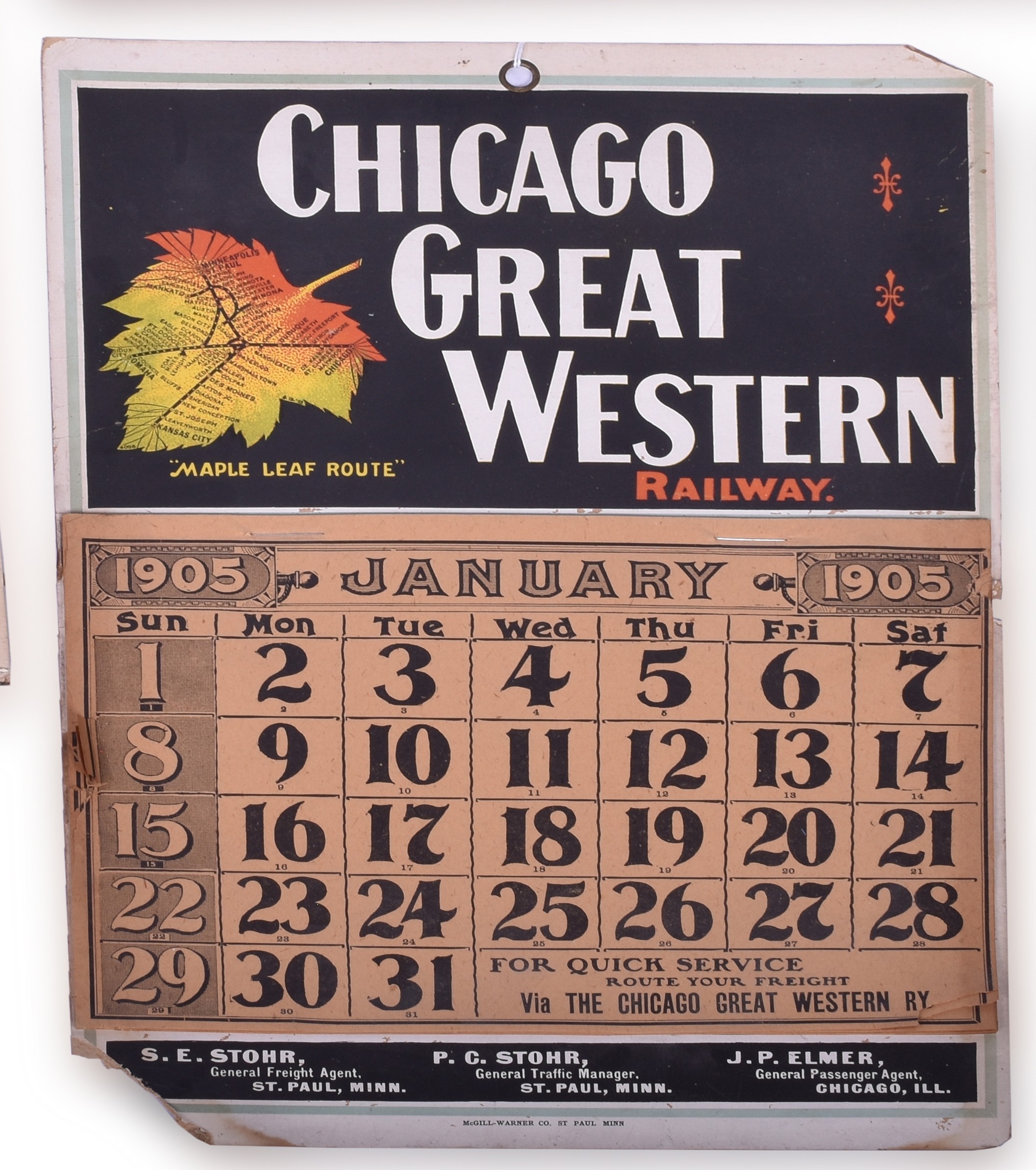 4259 - 1905 Chicago Great Western Railway Wall Calendar thumbnail