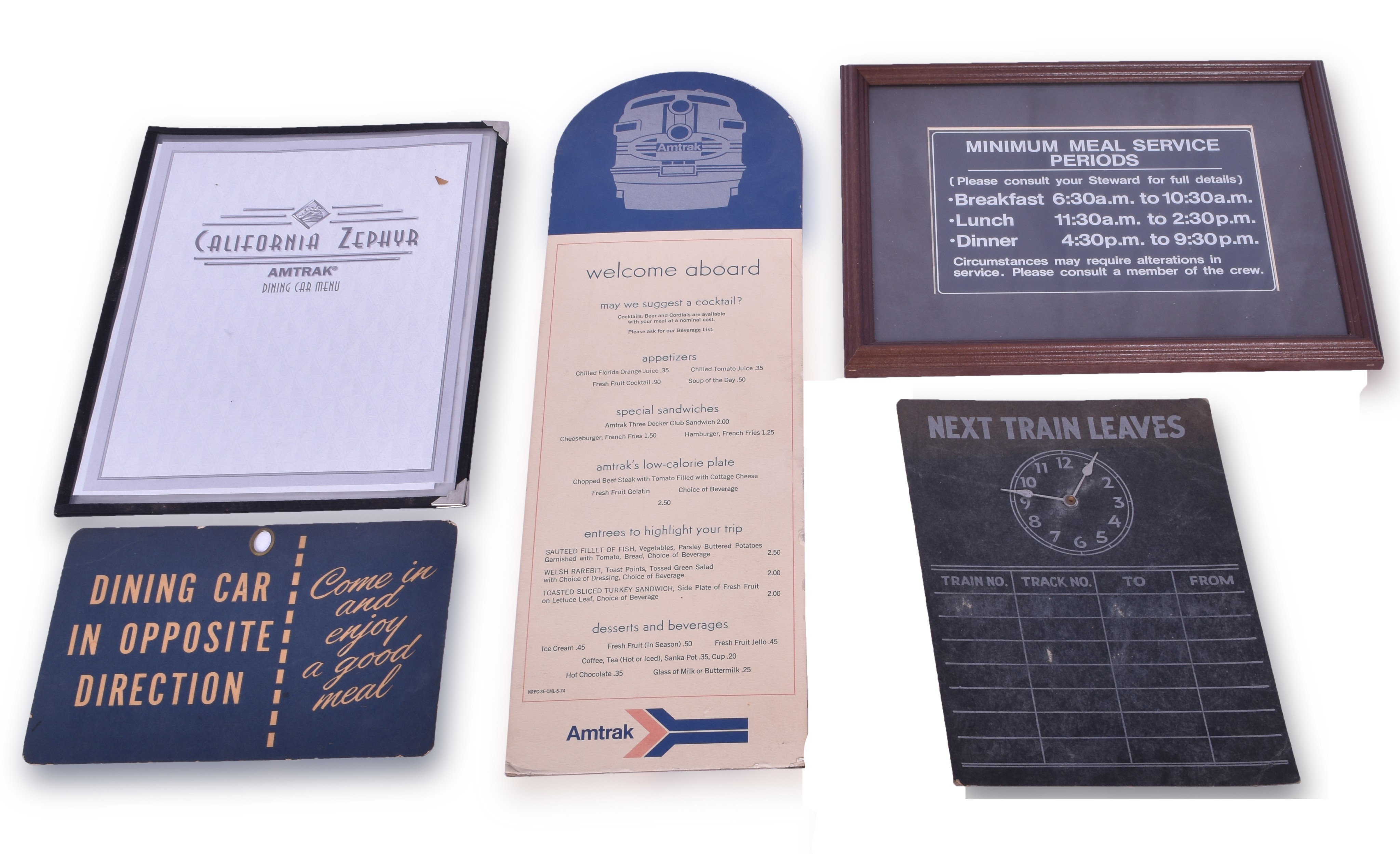 4261 - Railroad Dining Car Signage - Amtrak and Generic thumbnail