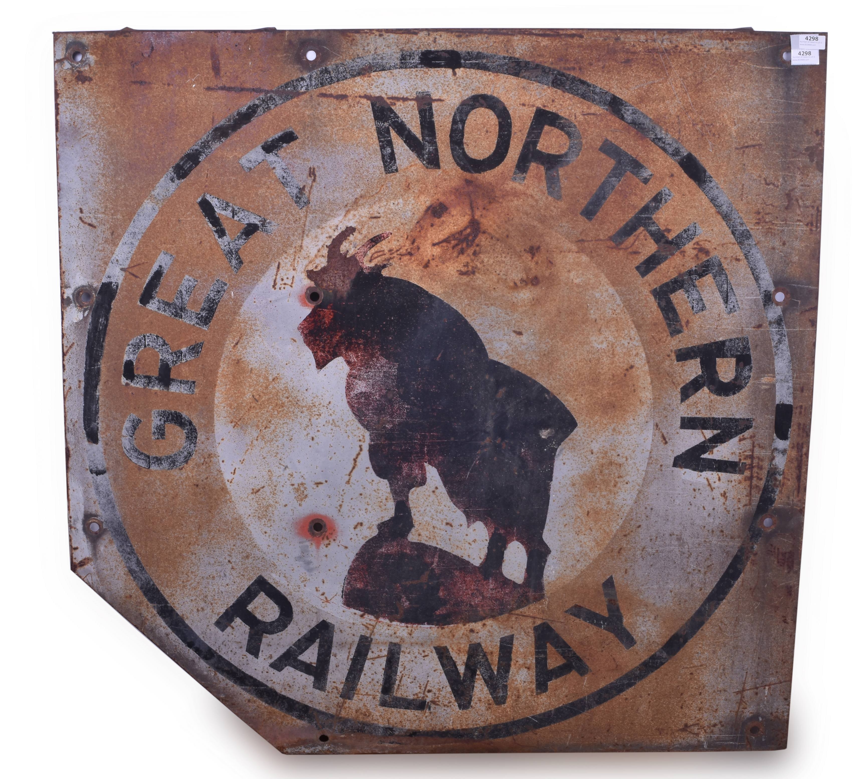 4298 - Large Painted Steel Great Northern Railway Sign thumbnail