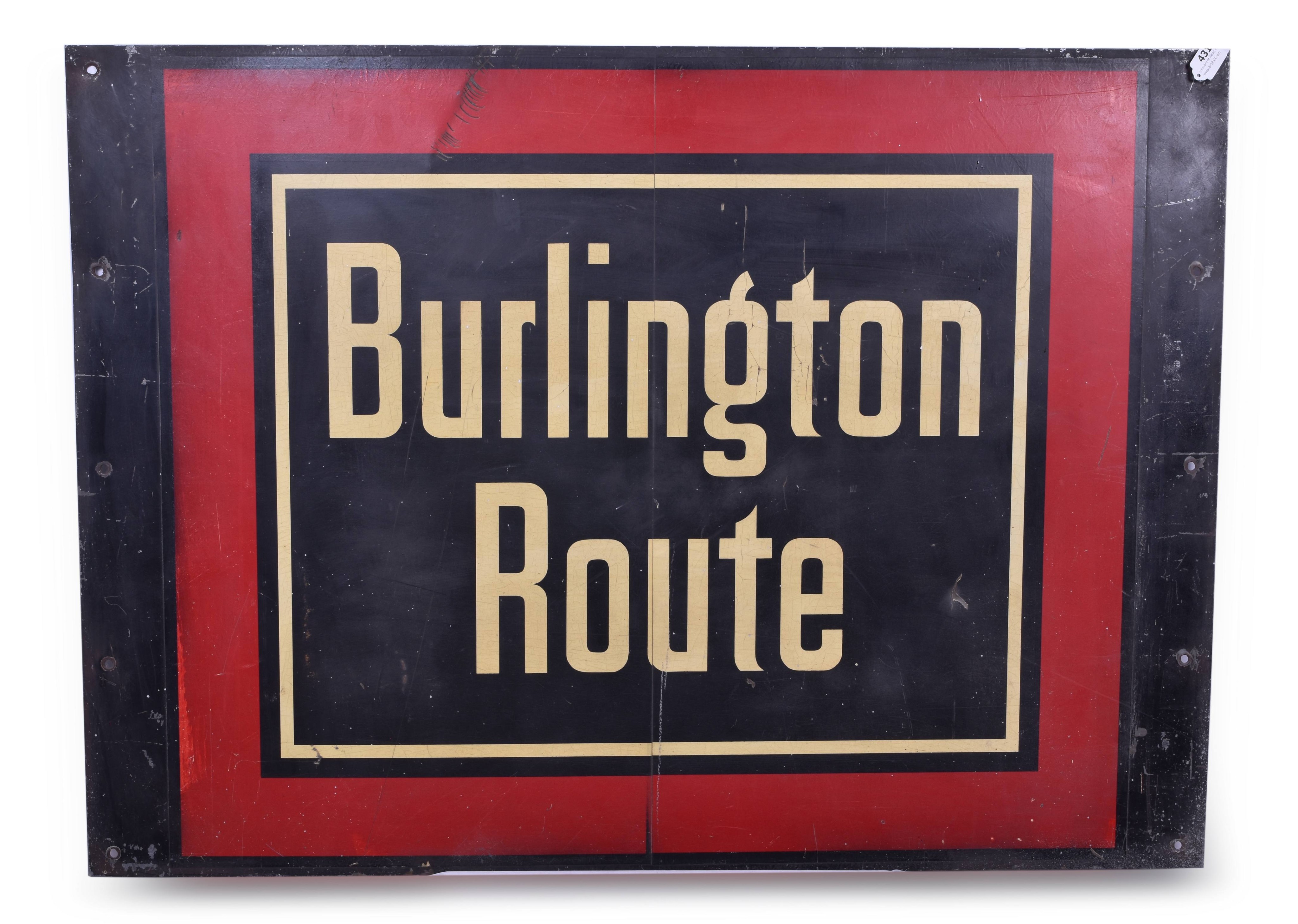 4319 - CB&Q / Burlington Route Steel Sign thumbnail