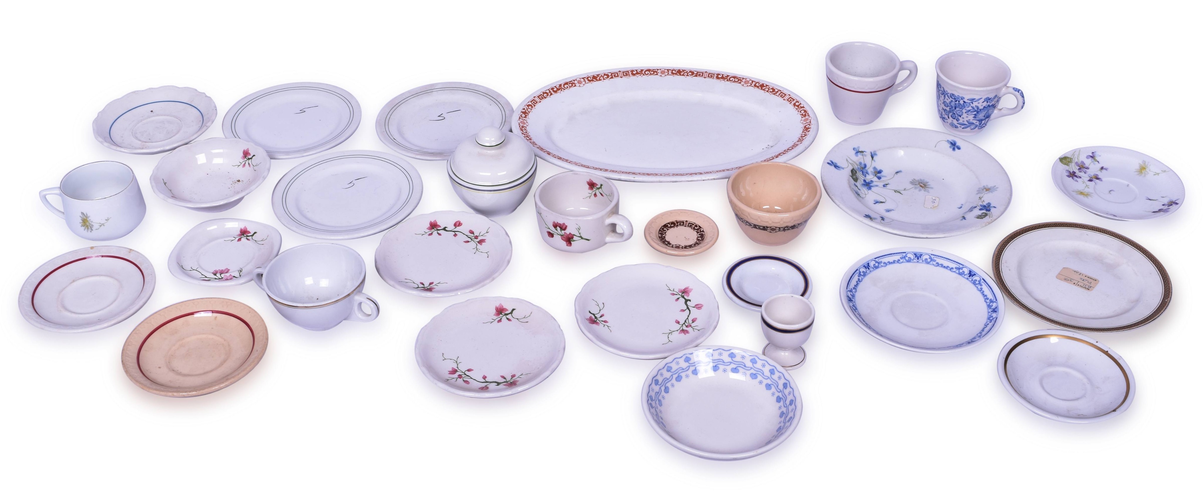 4350 - Group of Twenty Seven Pieces of China - Violets & Daises, Fred Harvey Trend, Union Pacific Blue and Gold, Cardinal, etc. thumbnail