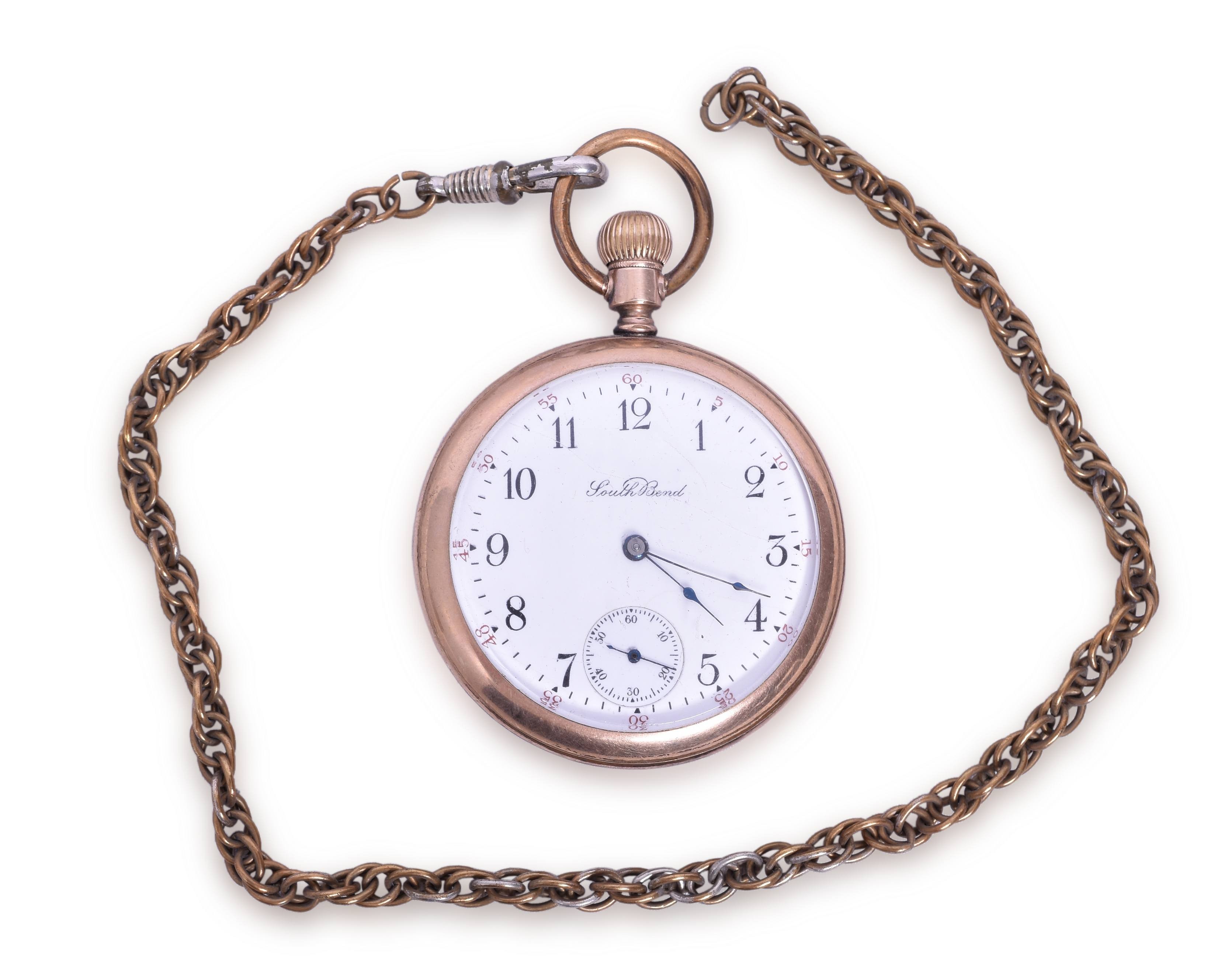 4366 - Southbend Watch Co. Model 1 / Grade 261 - 7 Jewels Pocket Watch thumbnail