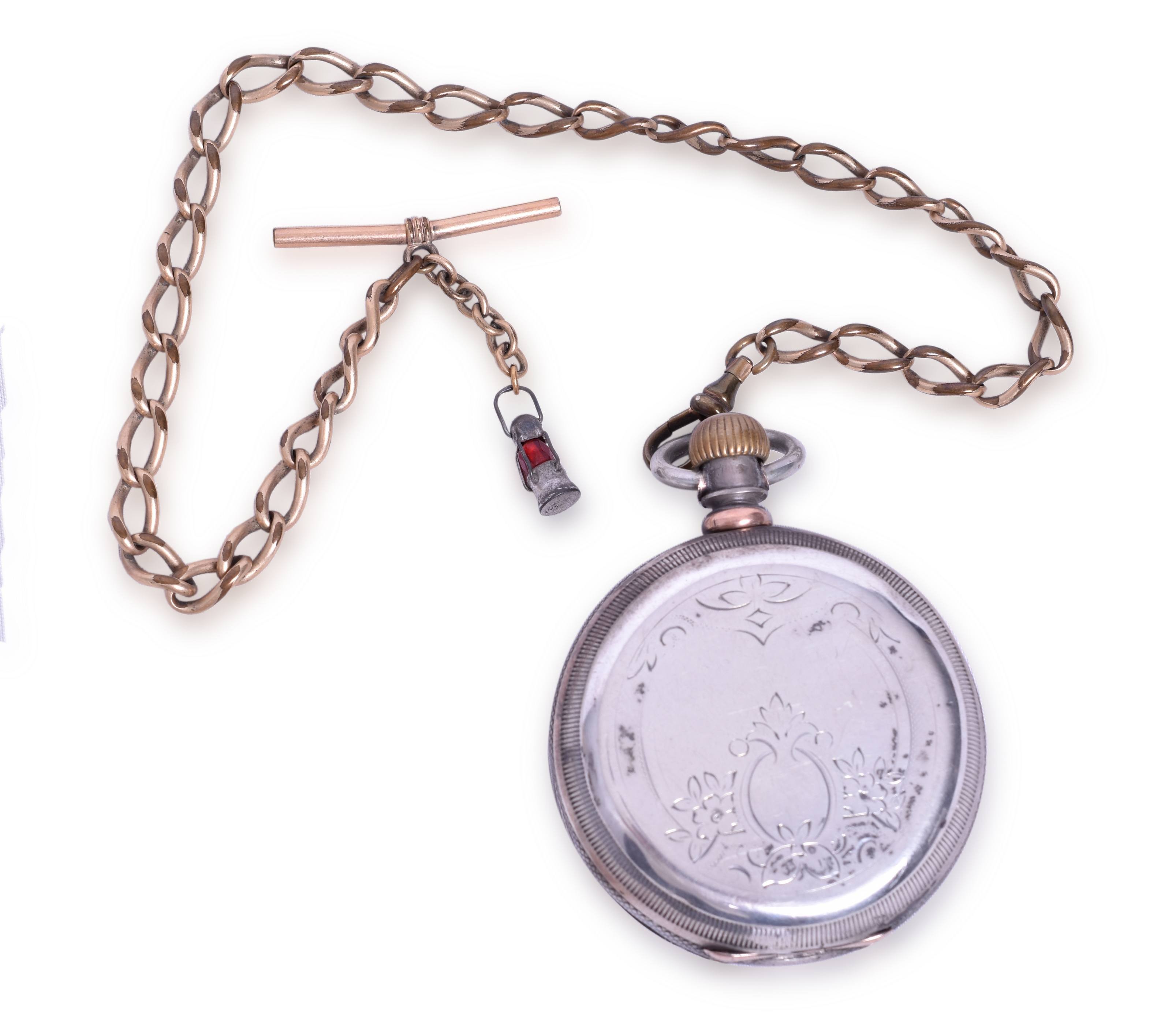 4374 - Elgin Model 4 Grade 96 18 Seconds / 7 Jewels Pocket Watch thumbnail