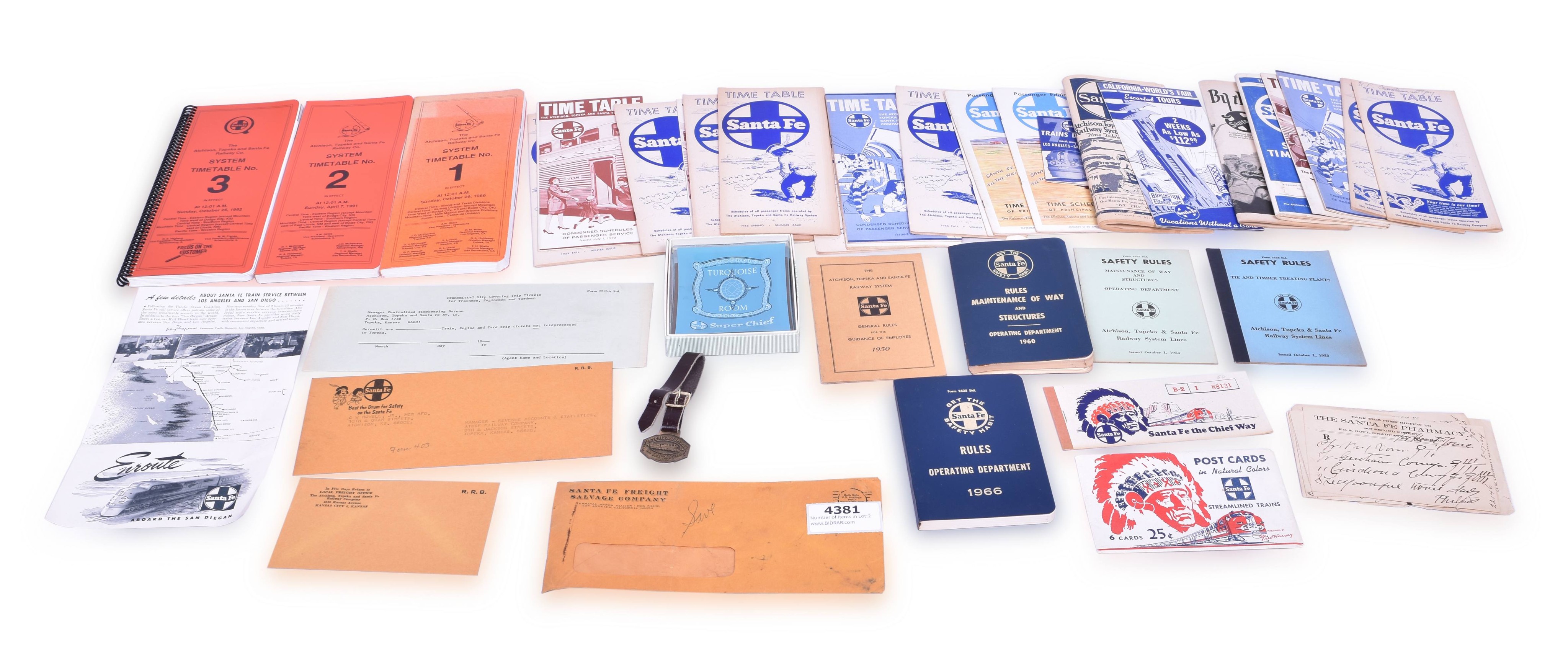 4381 - Santa Fe Railroad Memorabilia Lot thumbnail
