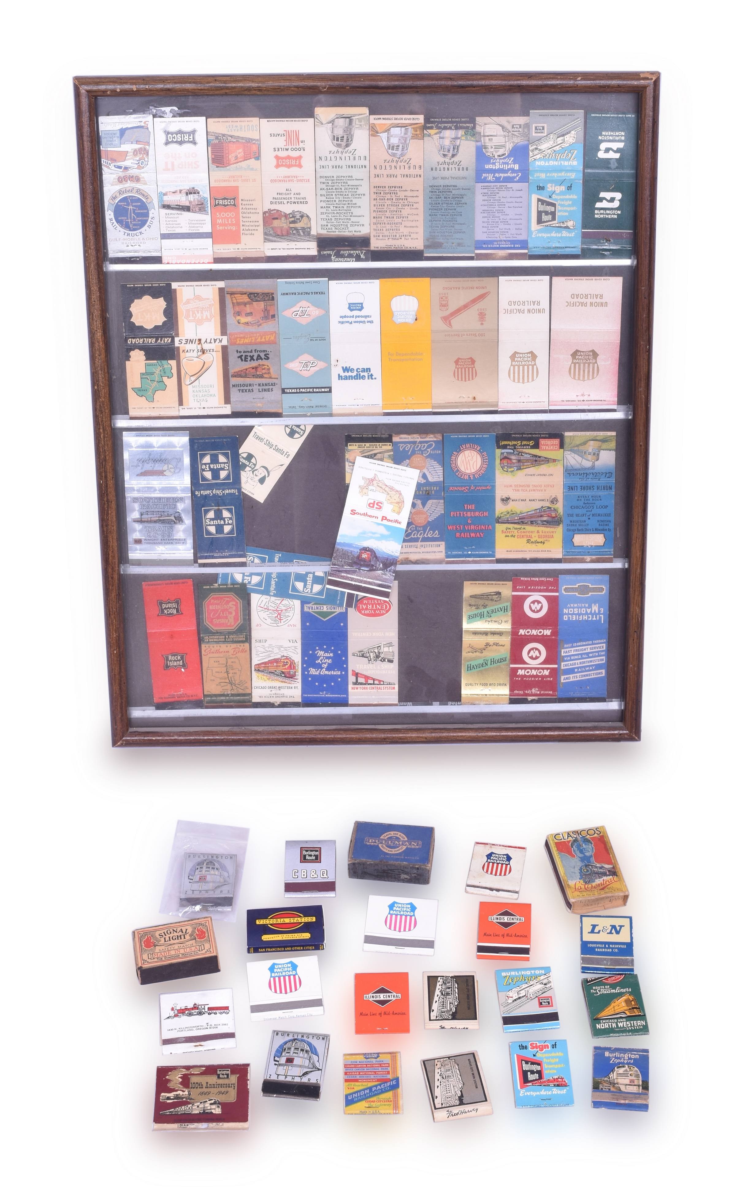 4383 - Fifty Nine Railroad Matchbooks and Matchboxes - CB&Q, Frisco, Santa Fe, Union Pacific, Missouri Pacific, Central of Georgia, etc. thumbnail