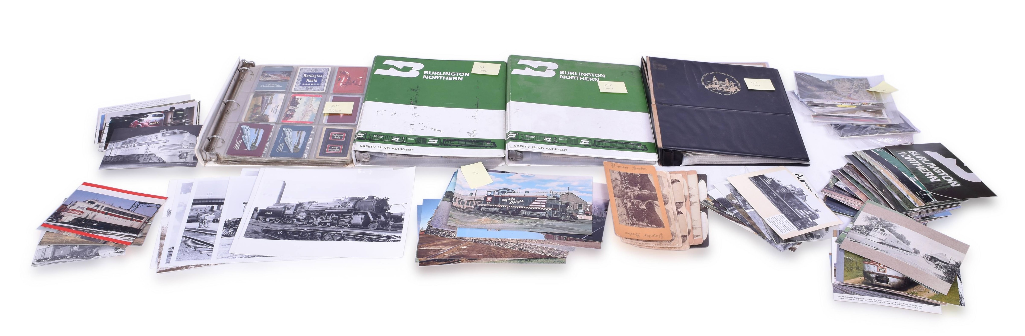 4385 - Group of Railroad Post Cards, Playing Cars, and Photographs thumbnail