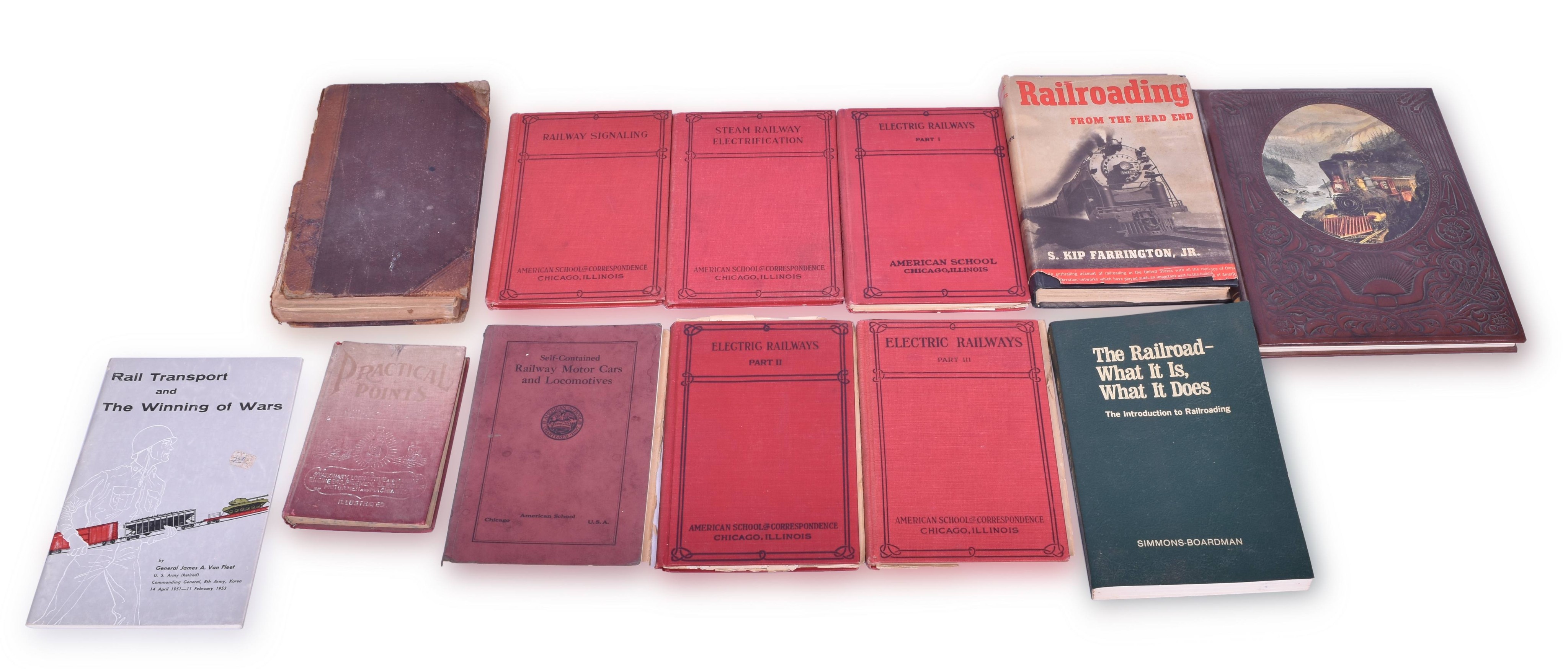 4397 - 11 Railroad Books - American School of Correspondence, ICS Reference, WWII, and more thumbnail