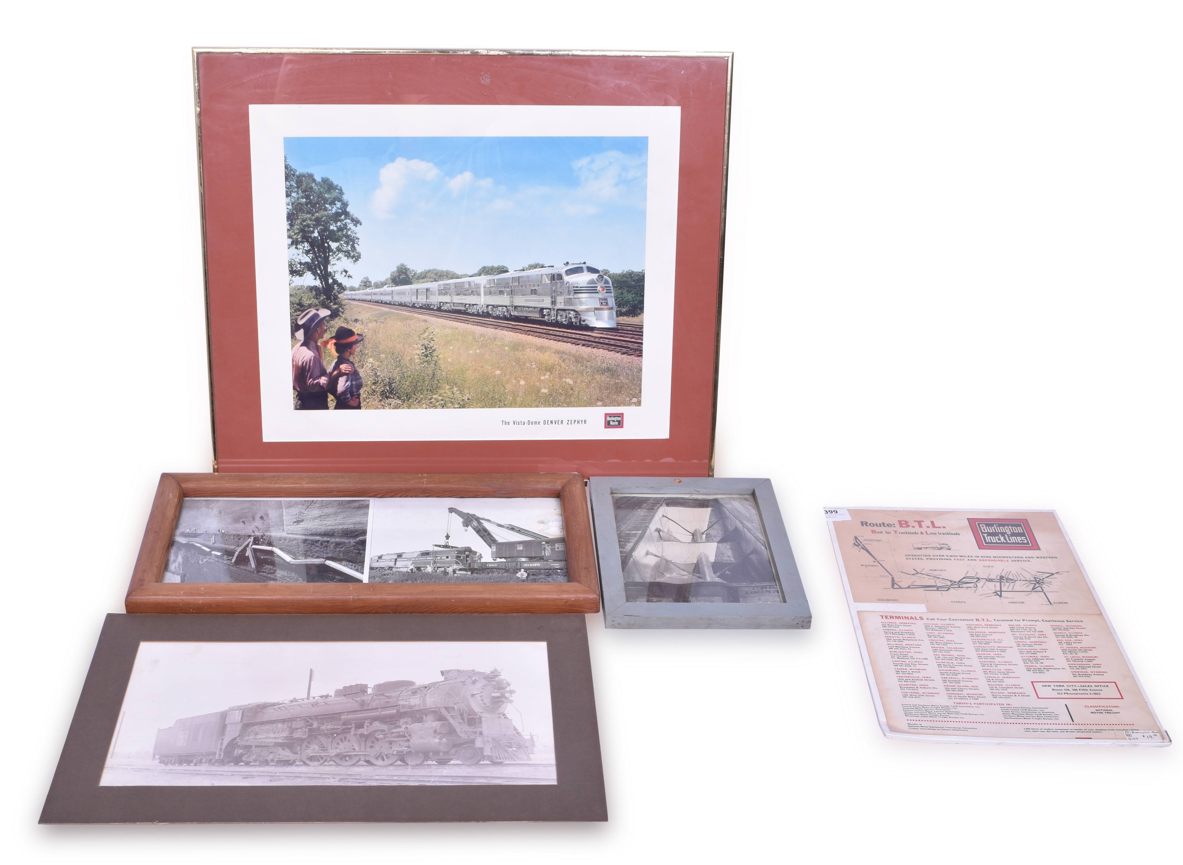 4399 - Group of Five CB&Q / Burlington Railroad Photos - Denver Zephyr, Rock Island Rocket Wreck, etc. thumbnail