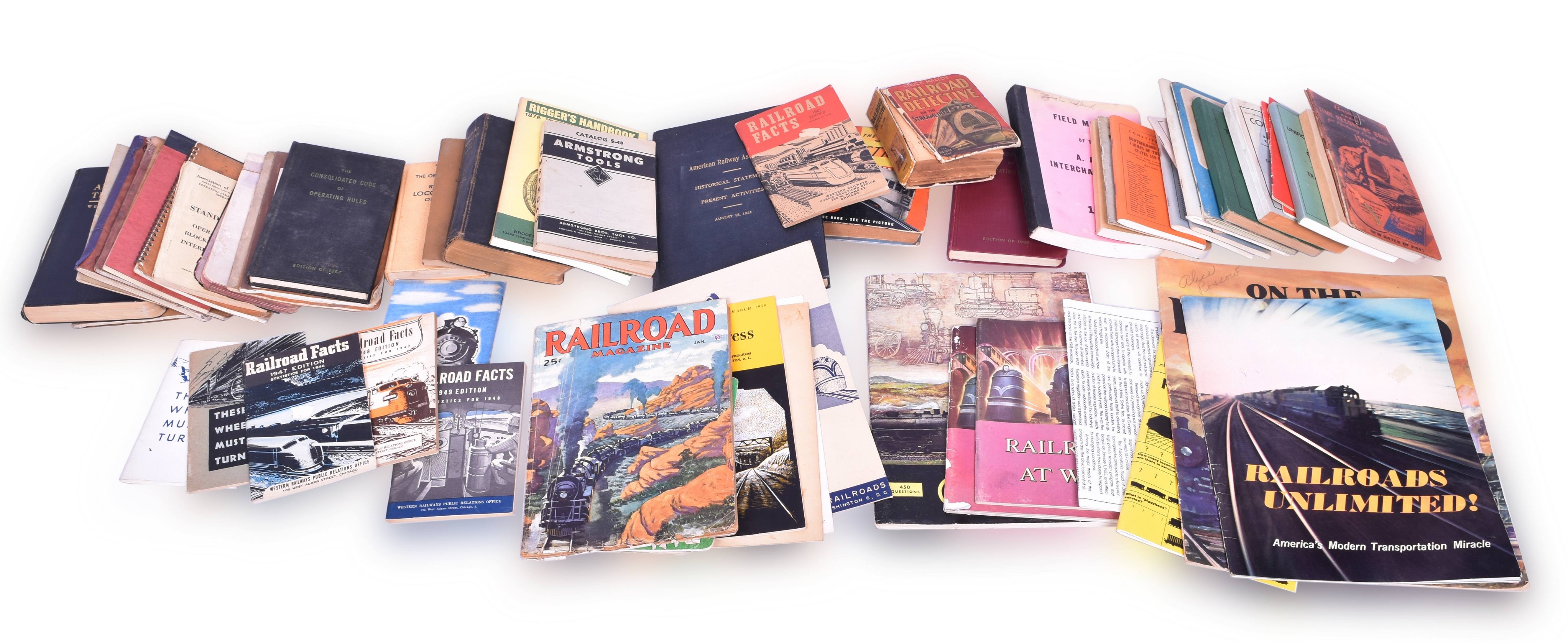 4415 - 60 Railroad Books and Manuals- RKO The Silver Streak, Association of American Railroad publications, Westinghouse brake publications, Brotherhood of Railroad Trainmen, etc. thumbnail