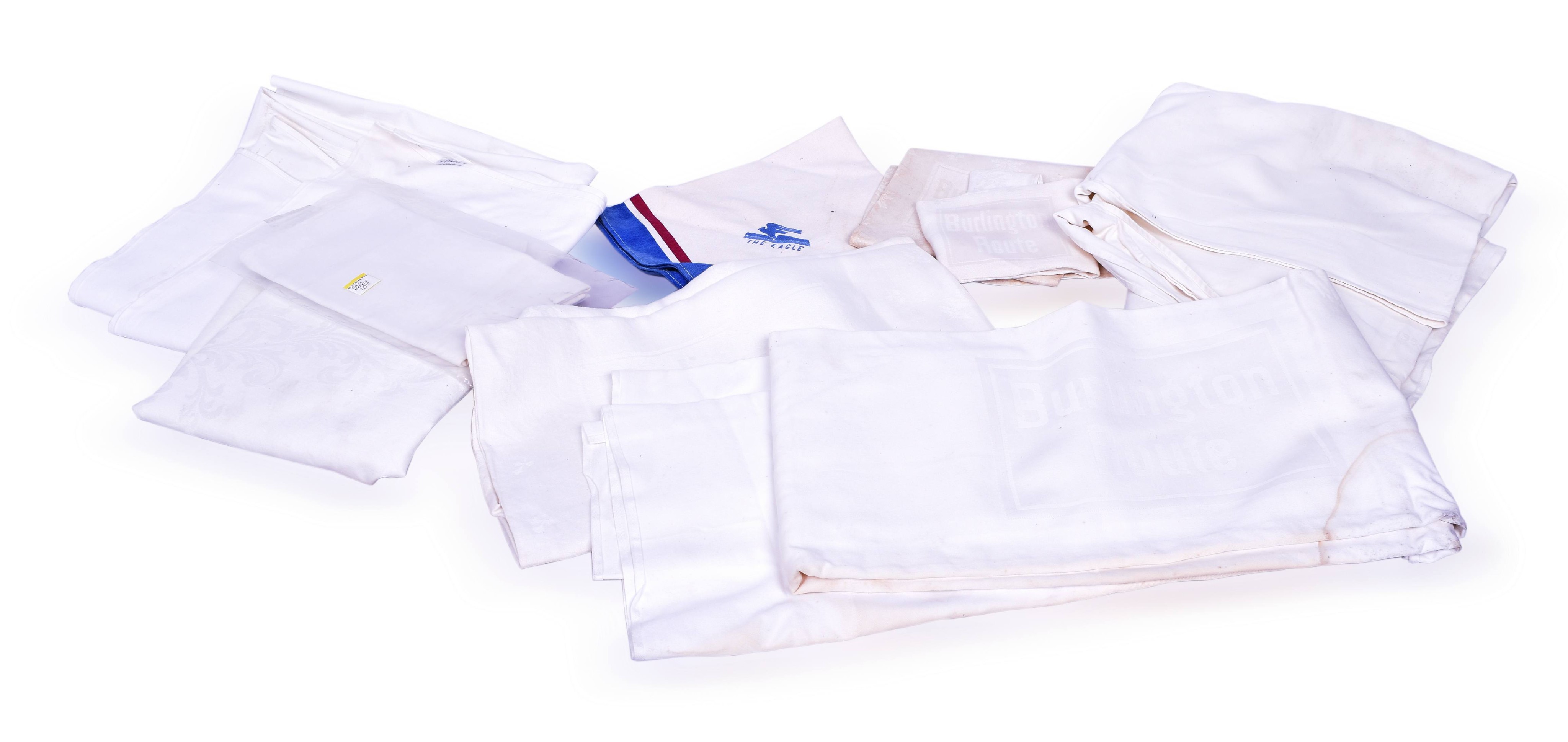 4419 - Group of Railroad Dining Car Linens - CB&Q / Burlington, Missouri Pacific, Frisco thumbnail