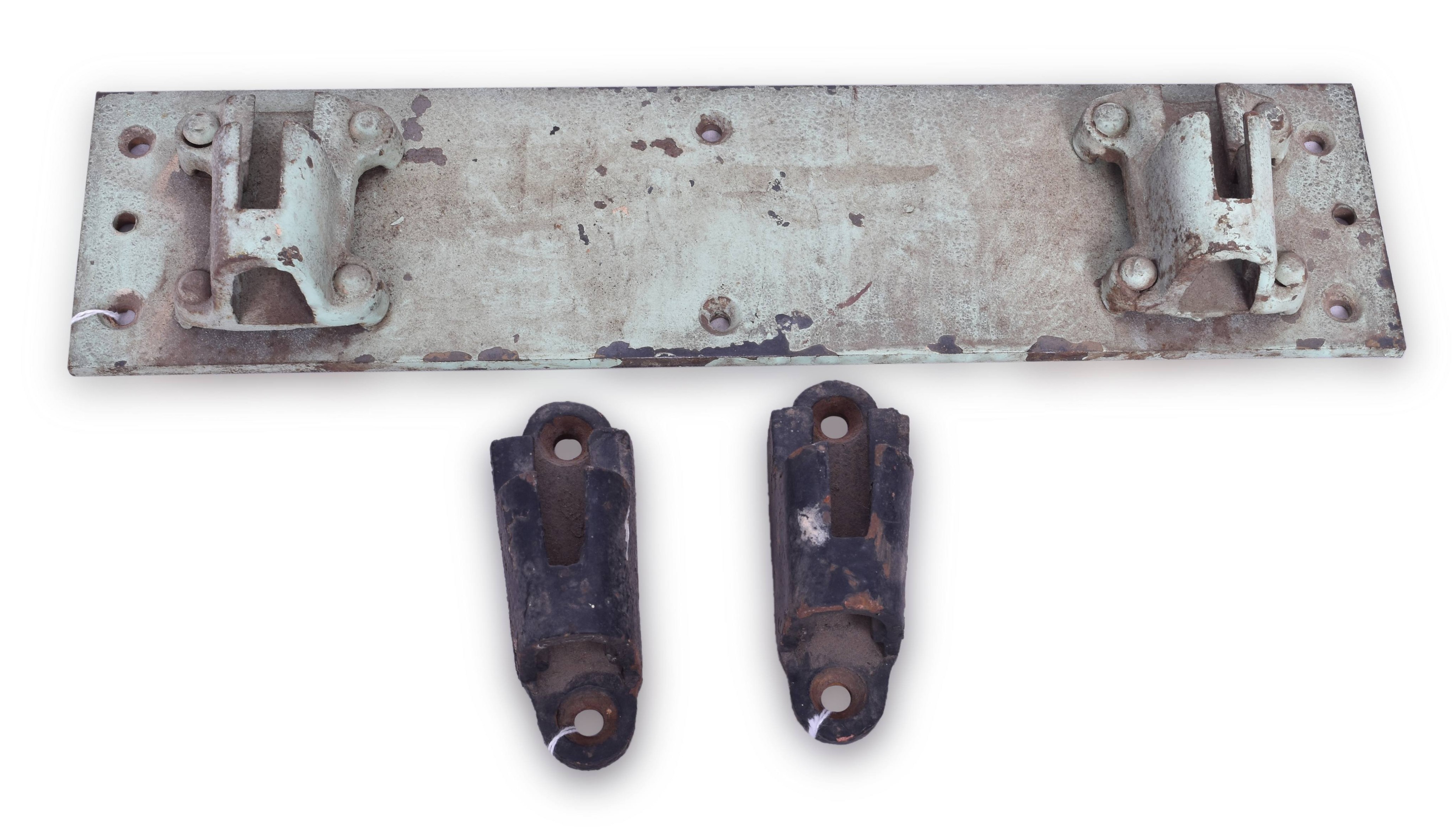 4423 - Group of Four Railroad Lamp Brackets for Marker Lamps thumbnail