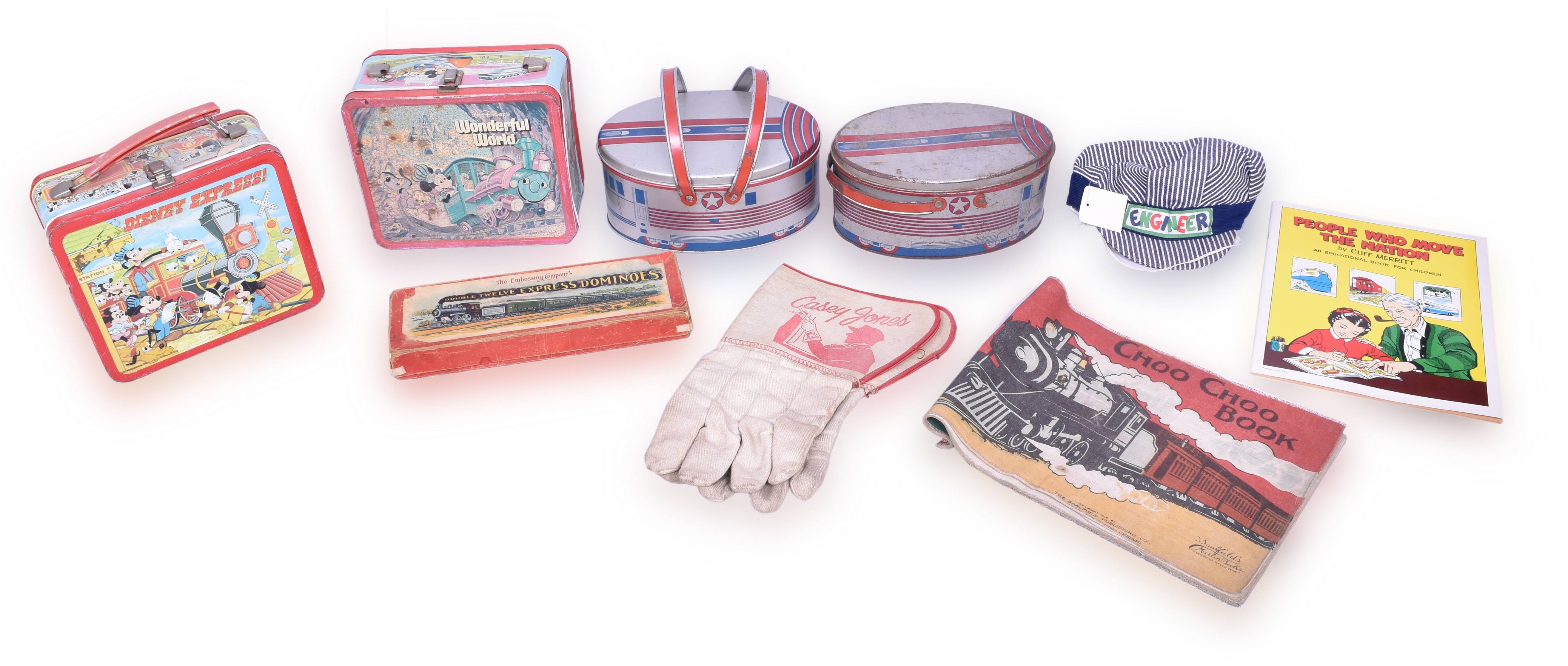 4424 - Group of Children's Railroad Related Items - Disney Lunchboxes, Decoware Lunchboxes, and More thumbnail
