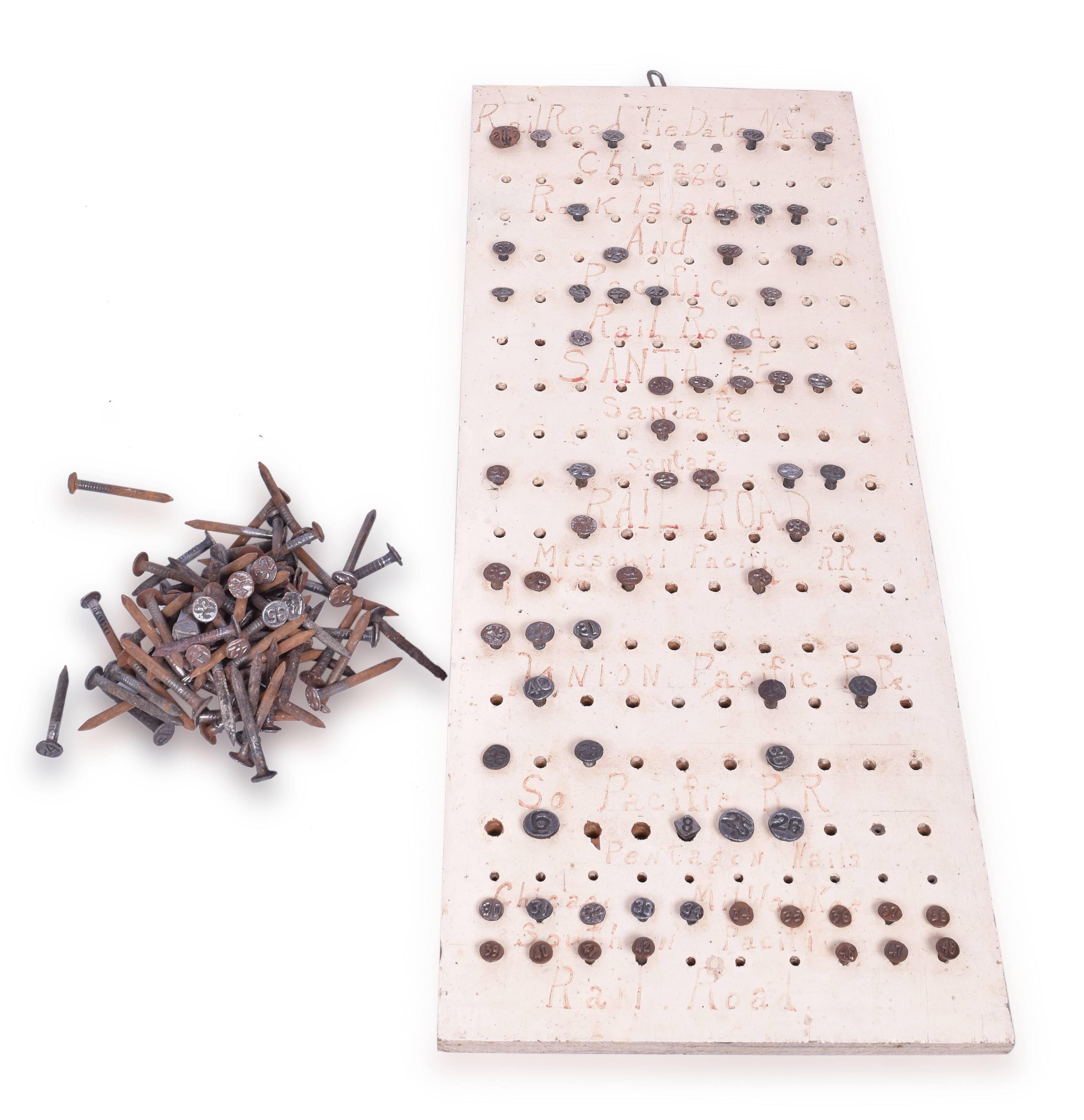4425 - 148 Railroad Date Nails with Display Board thumbnail