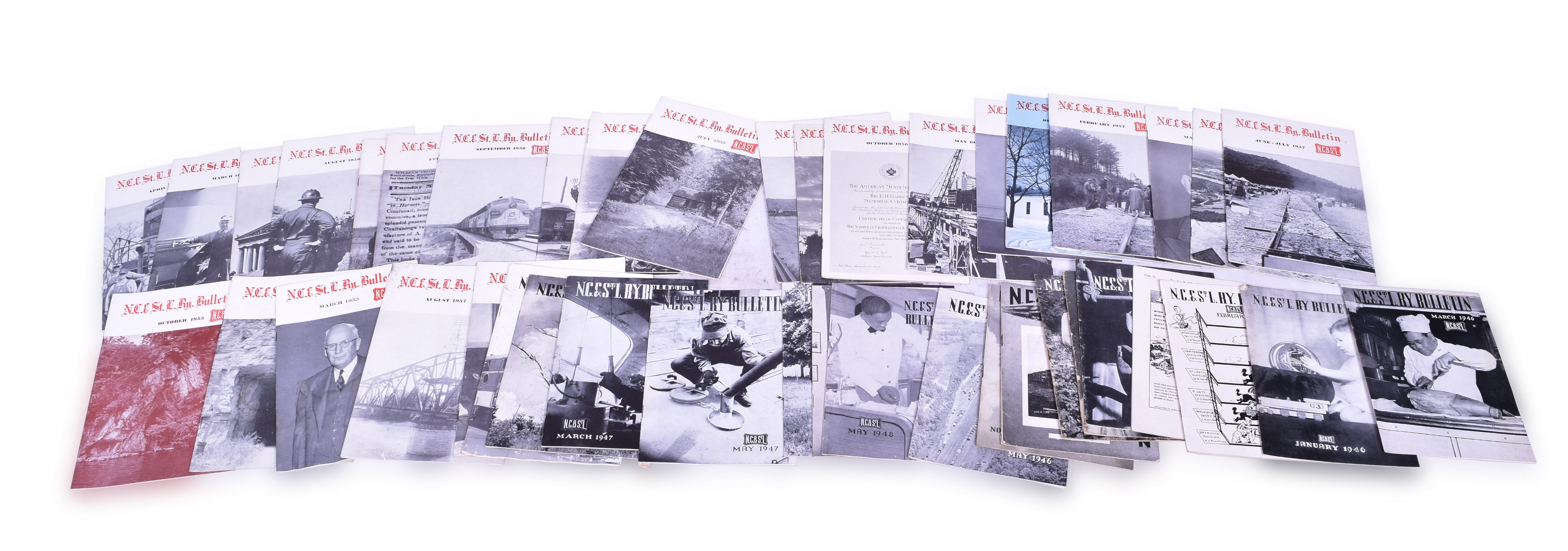 3 - 43 issues of the N.C.&St.L.Ry Bulletin 1943-1957 thumbnail