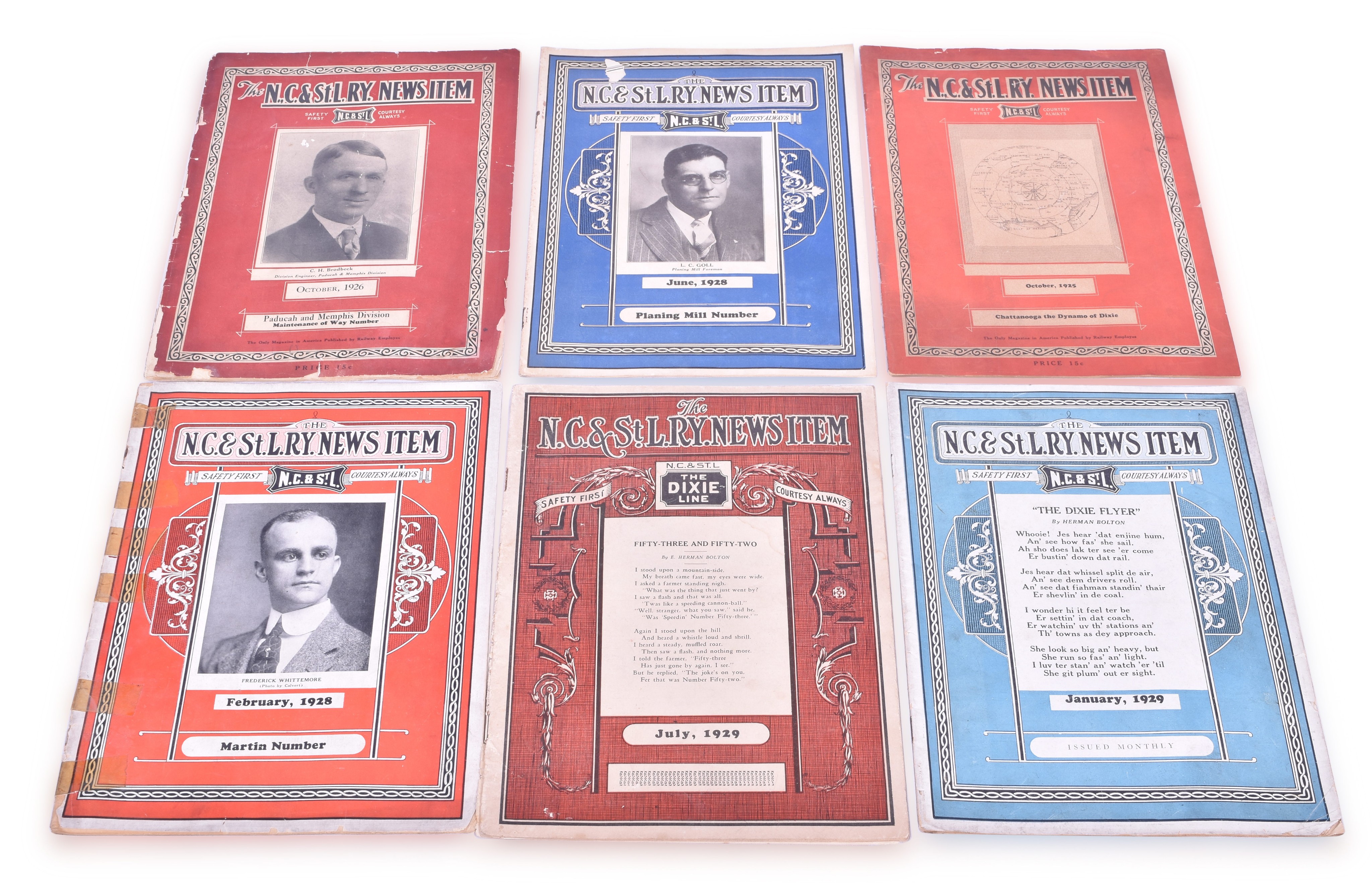 5 - Six Issues of the N.C.&St.L.Ry News Item 1925-1928 thumbnail