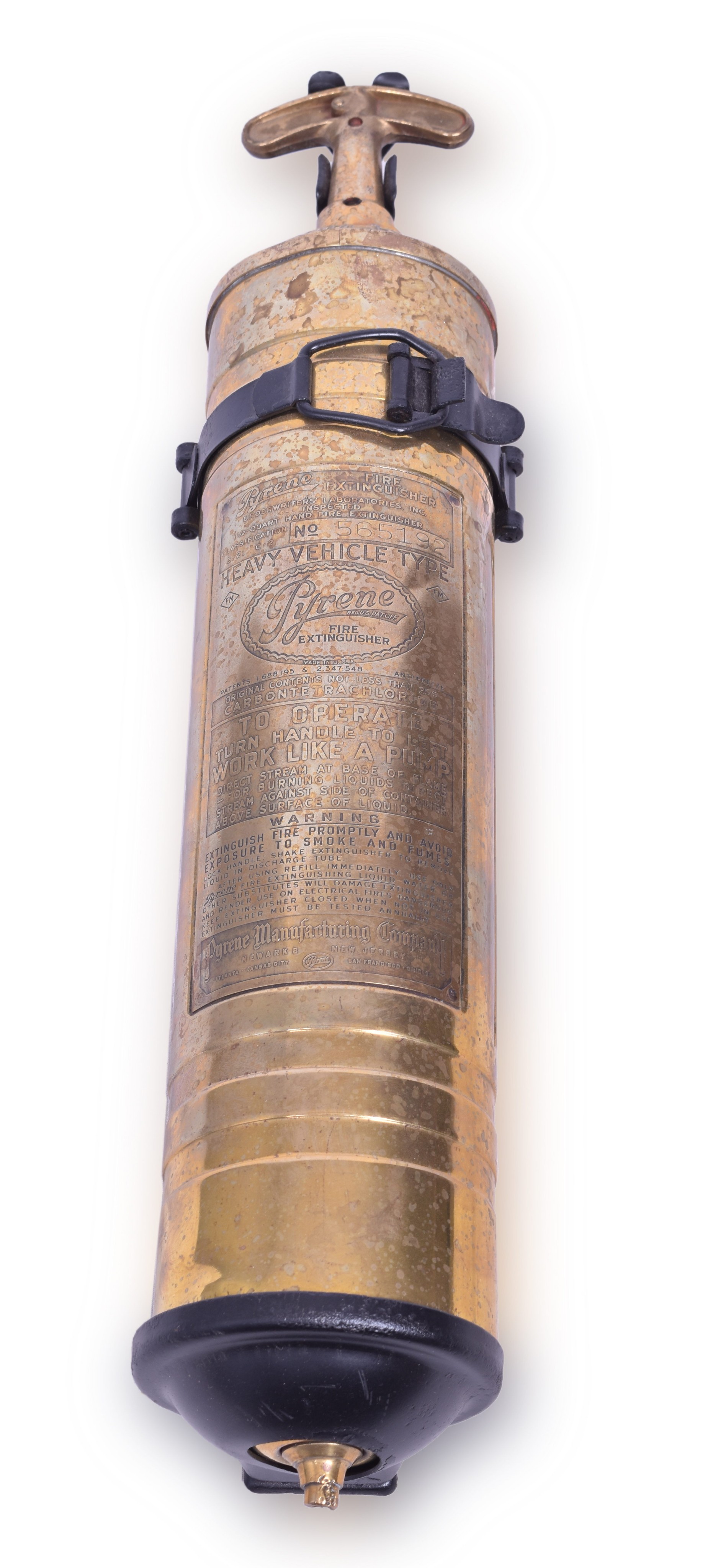 8 - Illinois Central Railroad Brass Pyrene Fire Extinguisher thumbnail