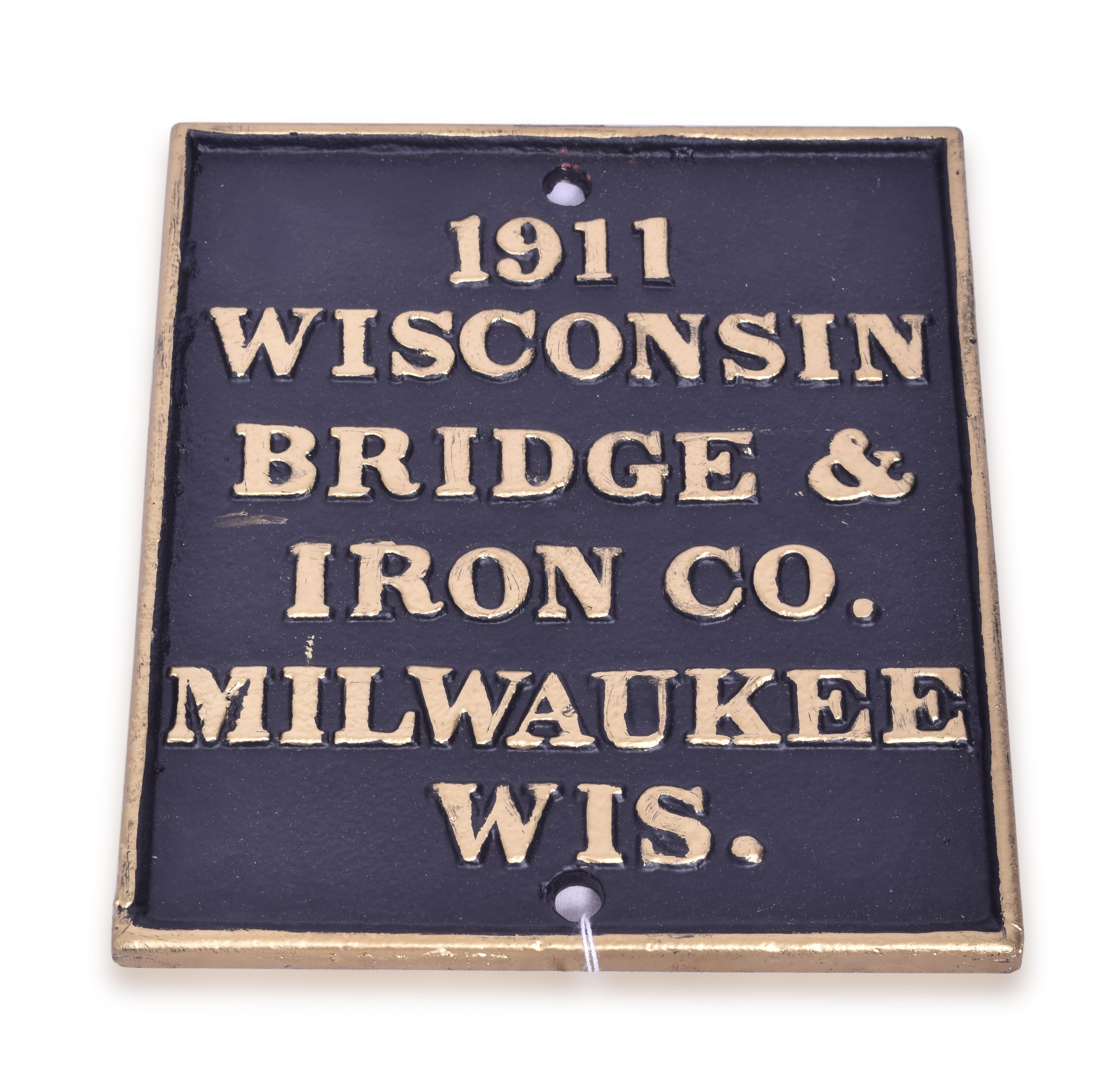 14 - 1911 Wisconsin Bridge & Iron Cast Iron Plate thumbnail