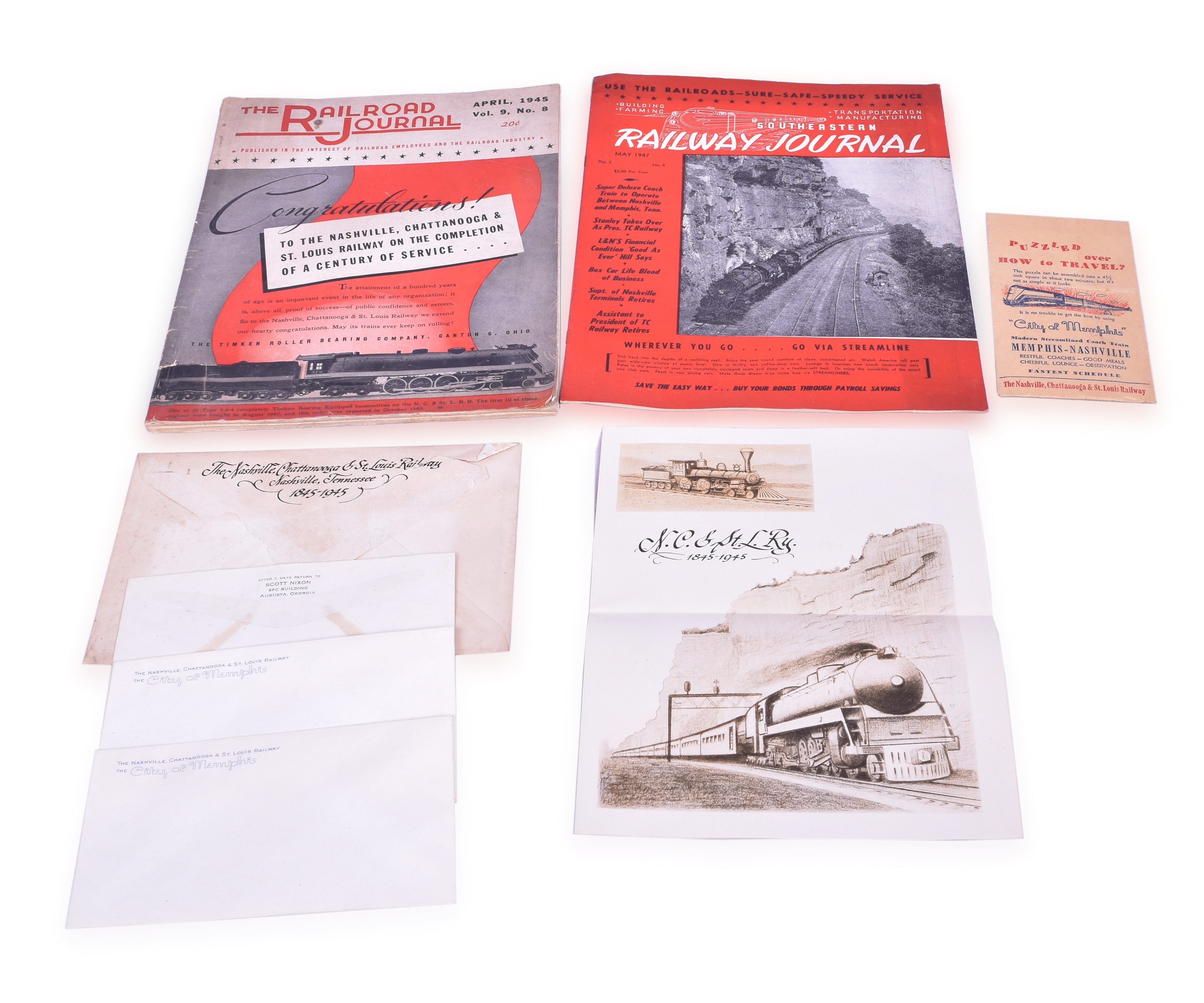 17 - Nashville Chattanooga & St. Louis Railway Centennial and City of Memphis Paper Group thumbnail