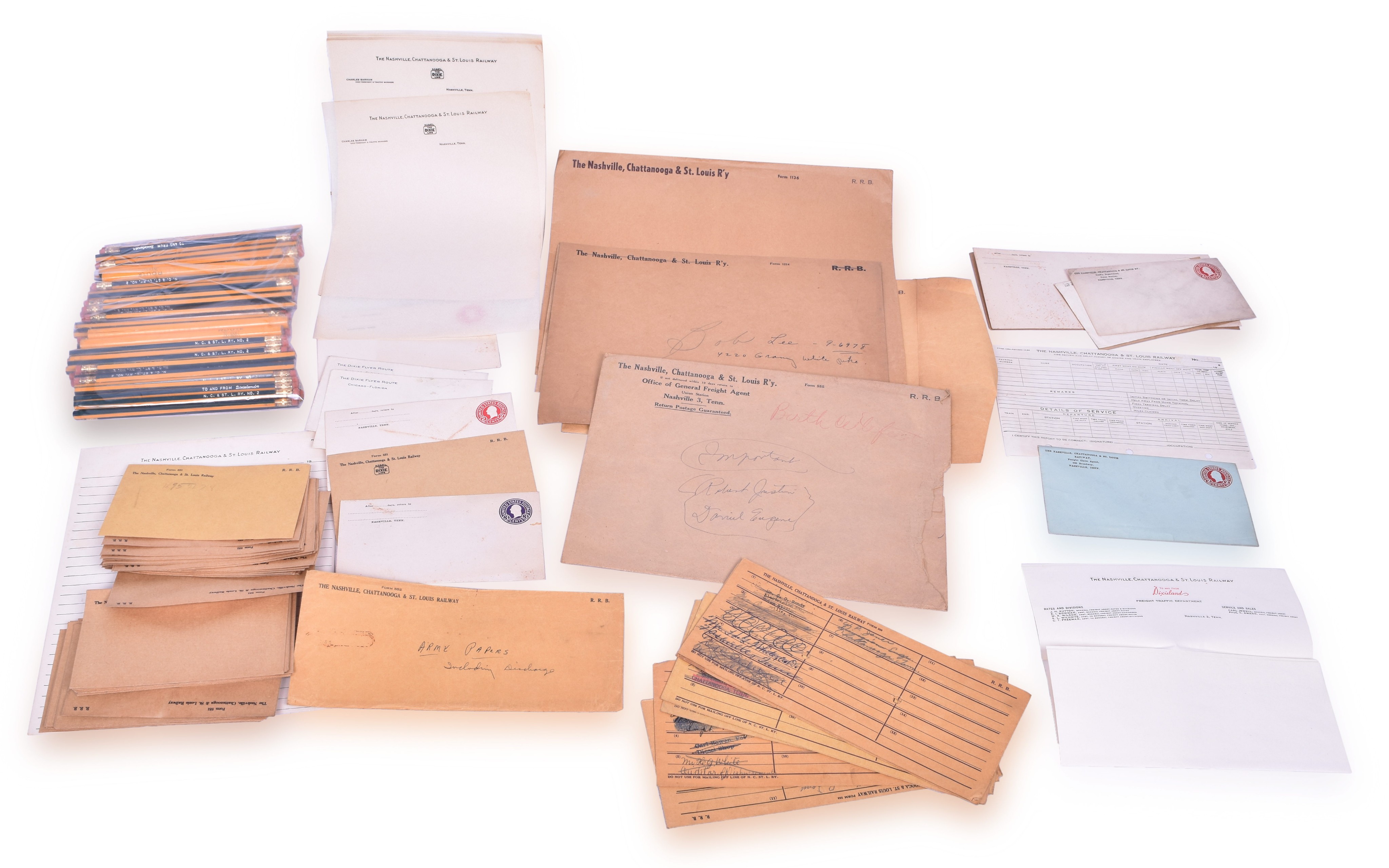 21 - Nashville Chattanooga & St. Louis Railway Stationary Lot thumbnail