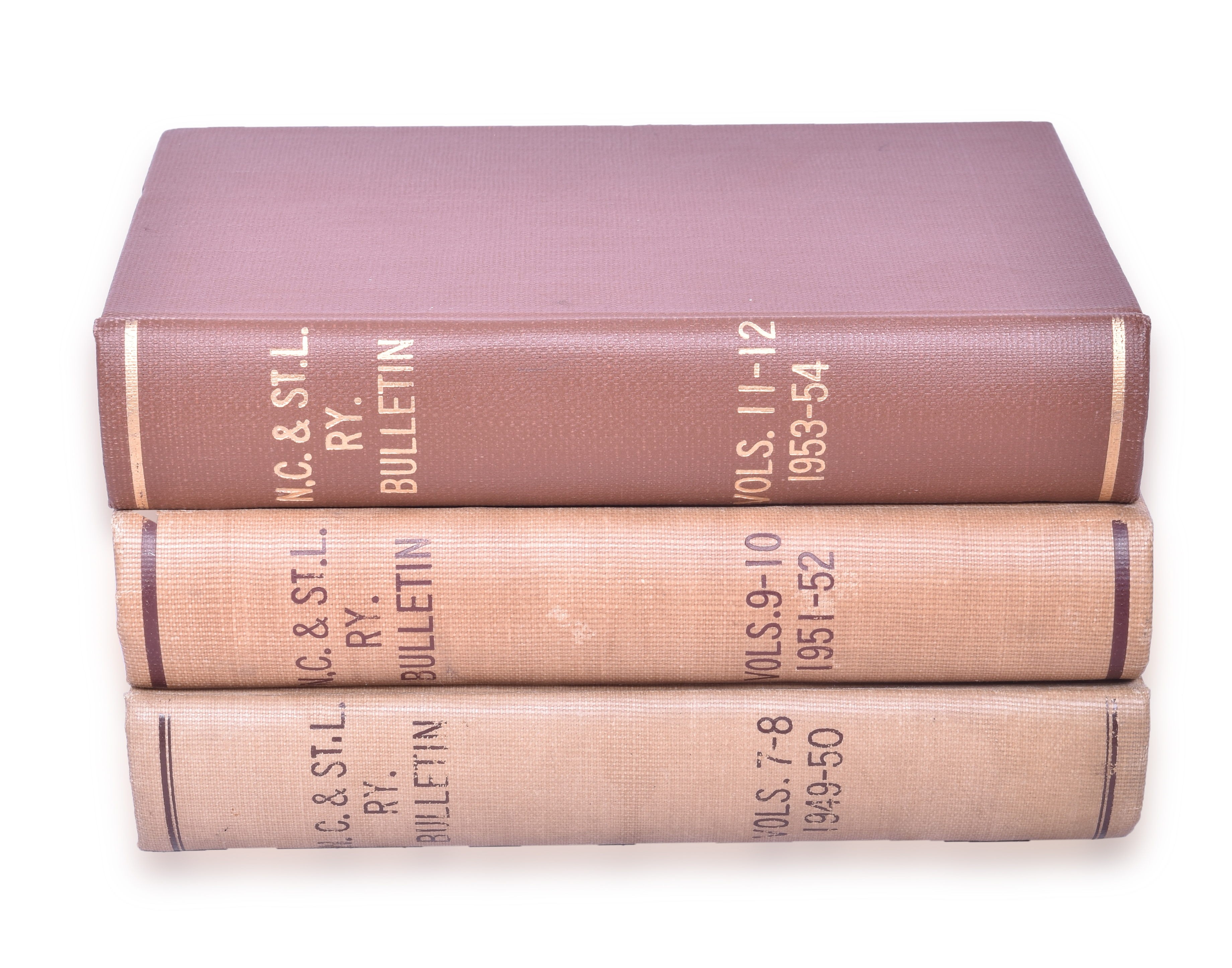 23 - Six Bound Volumes of Nashville Chattanooga & St. Louis Railway Bulletin, Volumes 7 through 12 thumbnail