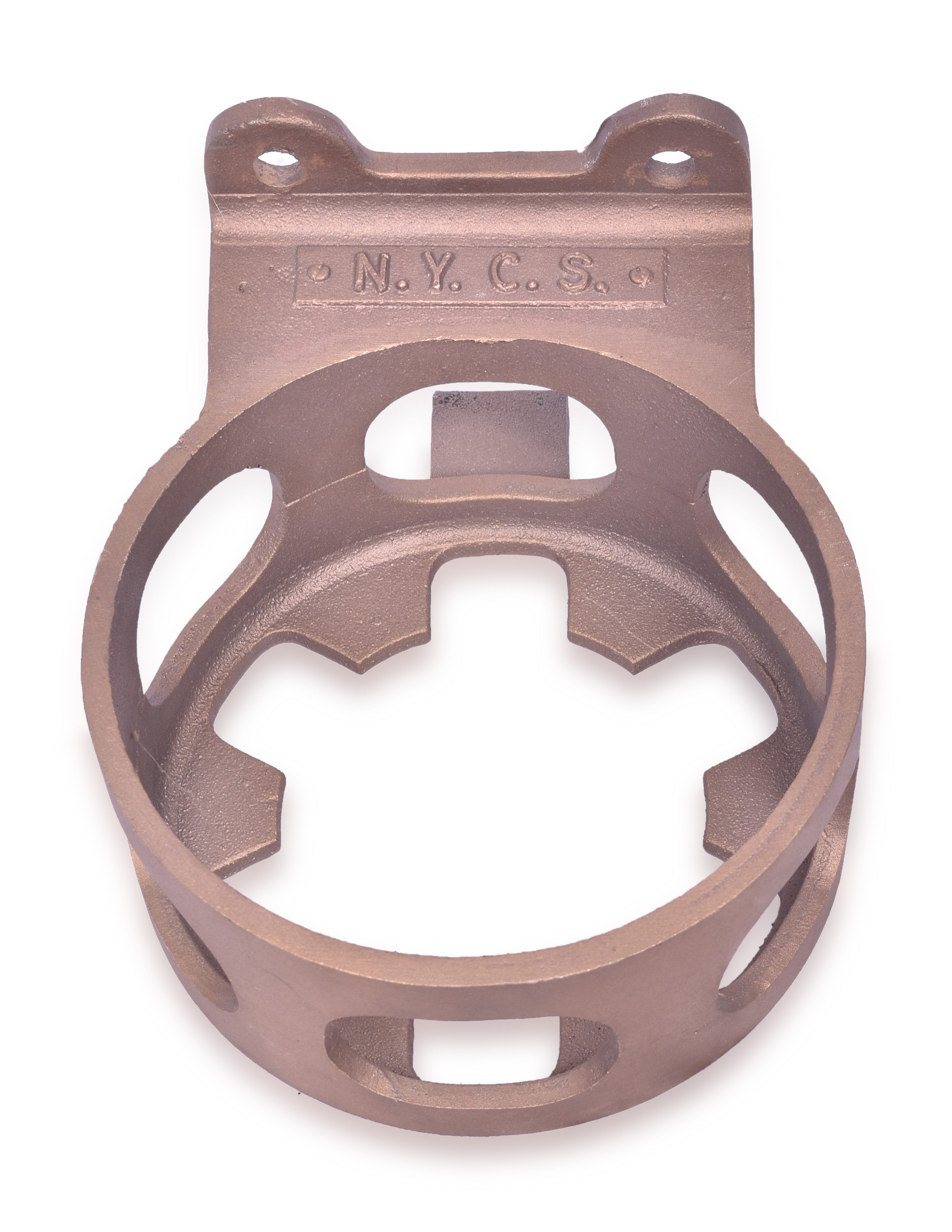 54 - Cast Brass New York Central Railroad Locomotive Lantern Holder thumbnail