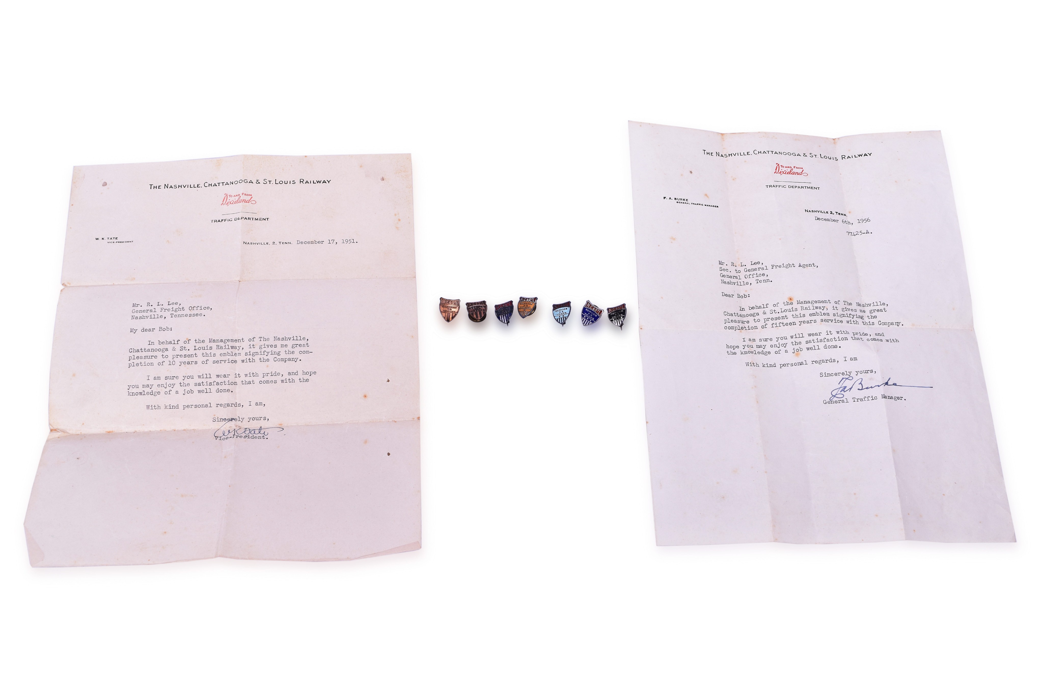 69 - Nashville Chattanooga & St. Louis Railway Service Pin Collection thumbnail