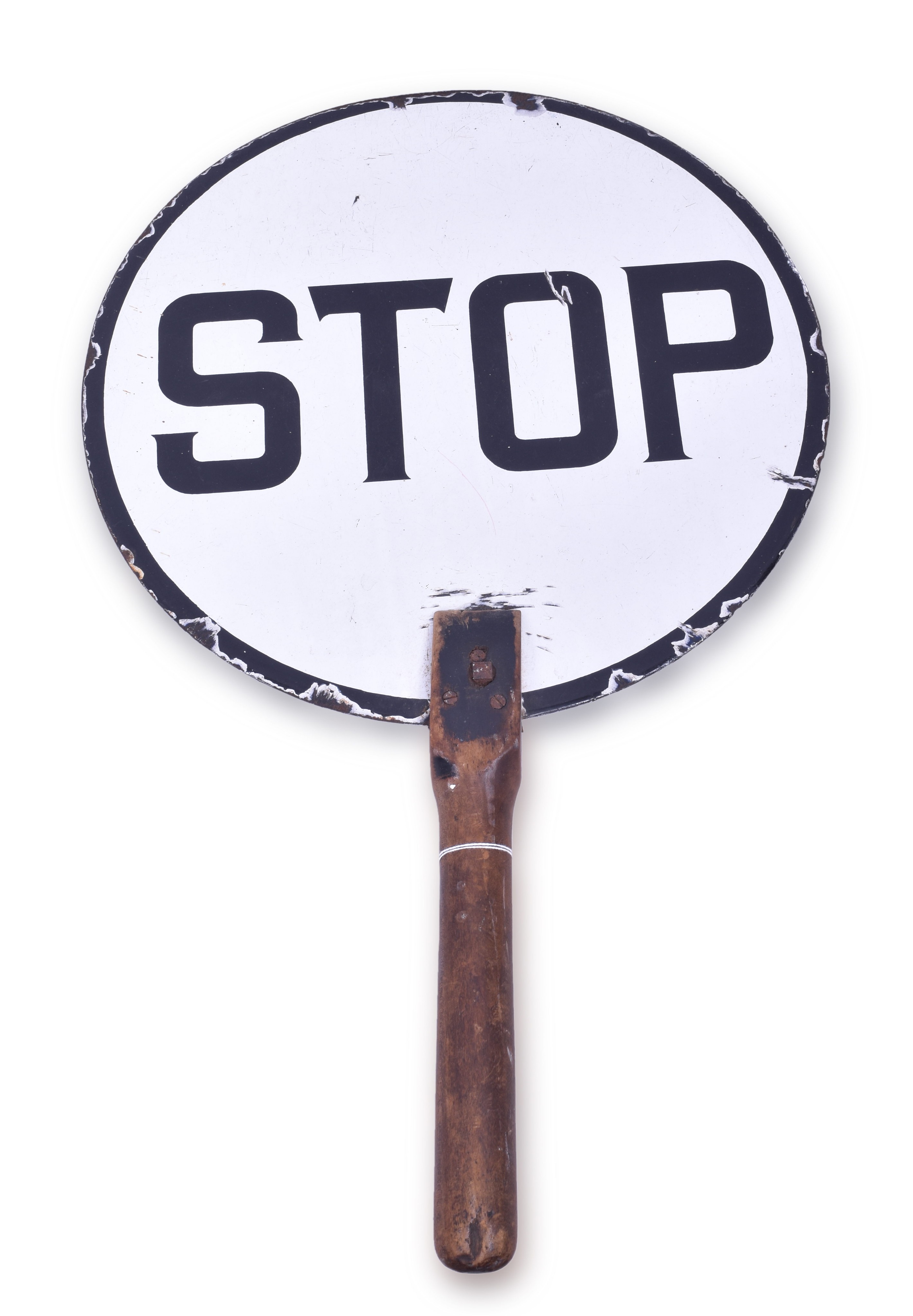 75 - Porcelain Double Sided Railroad Crossing Guard / Stop Sign thumbnail