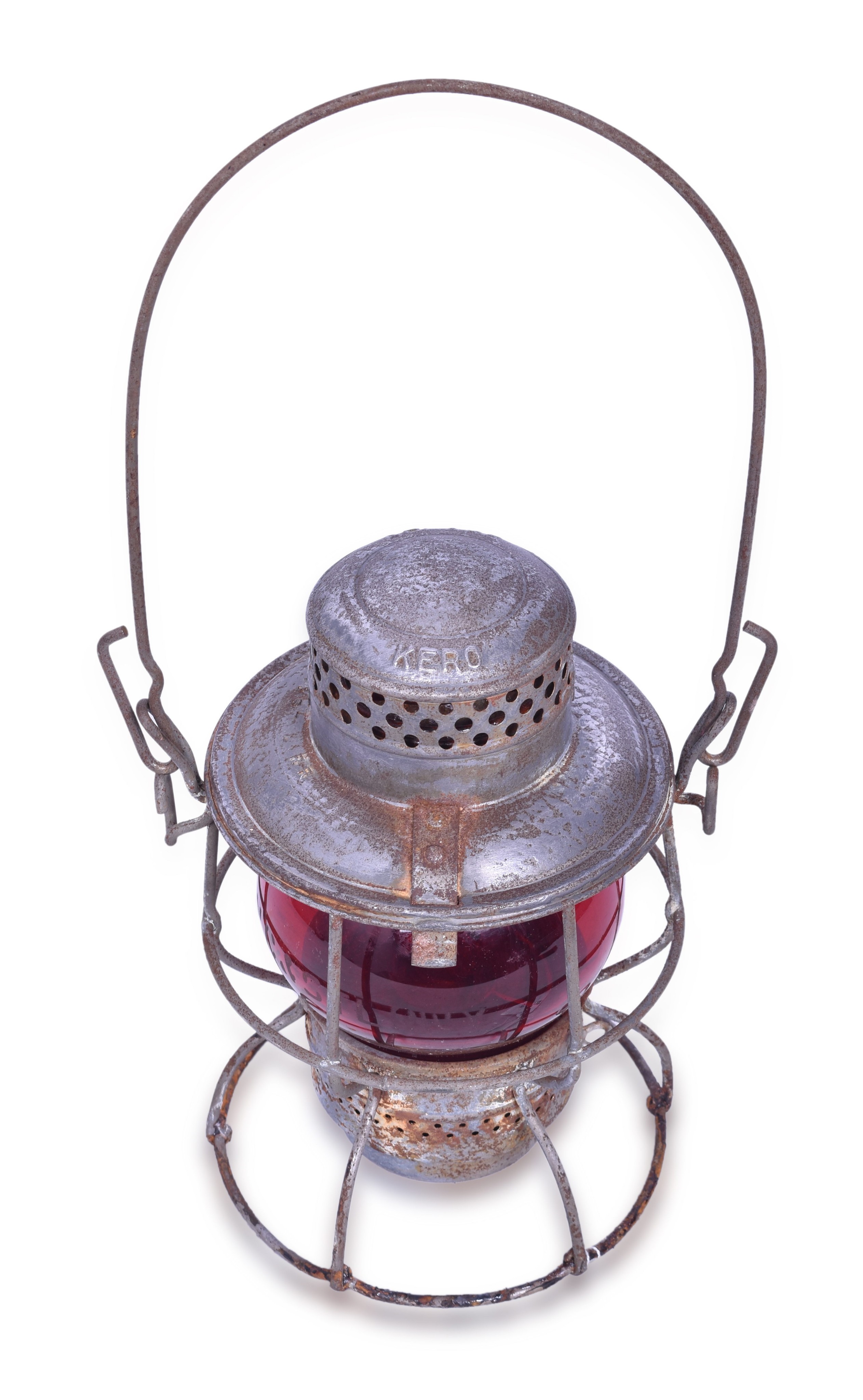 95 - Adams & Westlake / Adlake Nashville Chattanooga & St. Louis Railway Kero Etched Red Globe Lantern thumbnail