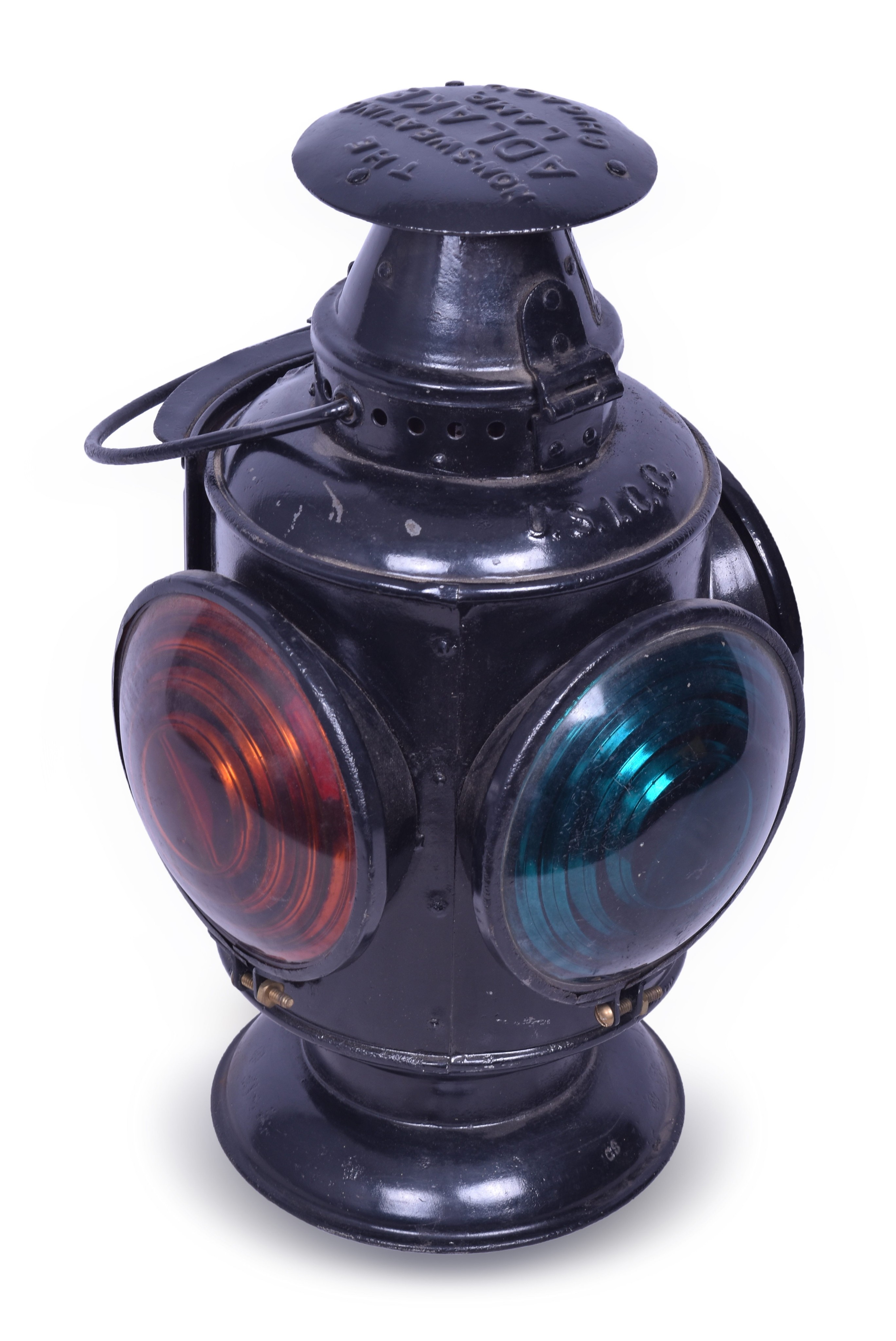 96 - Adams & Westlake / Adlake U.S.I.C.C Railroad Marker Lamp - Left - Restored thumbnail