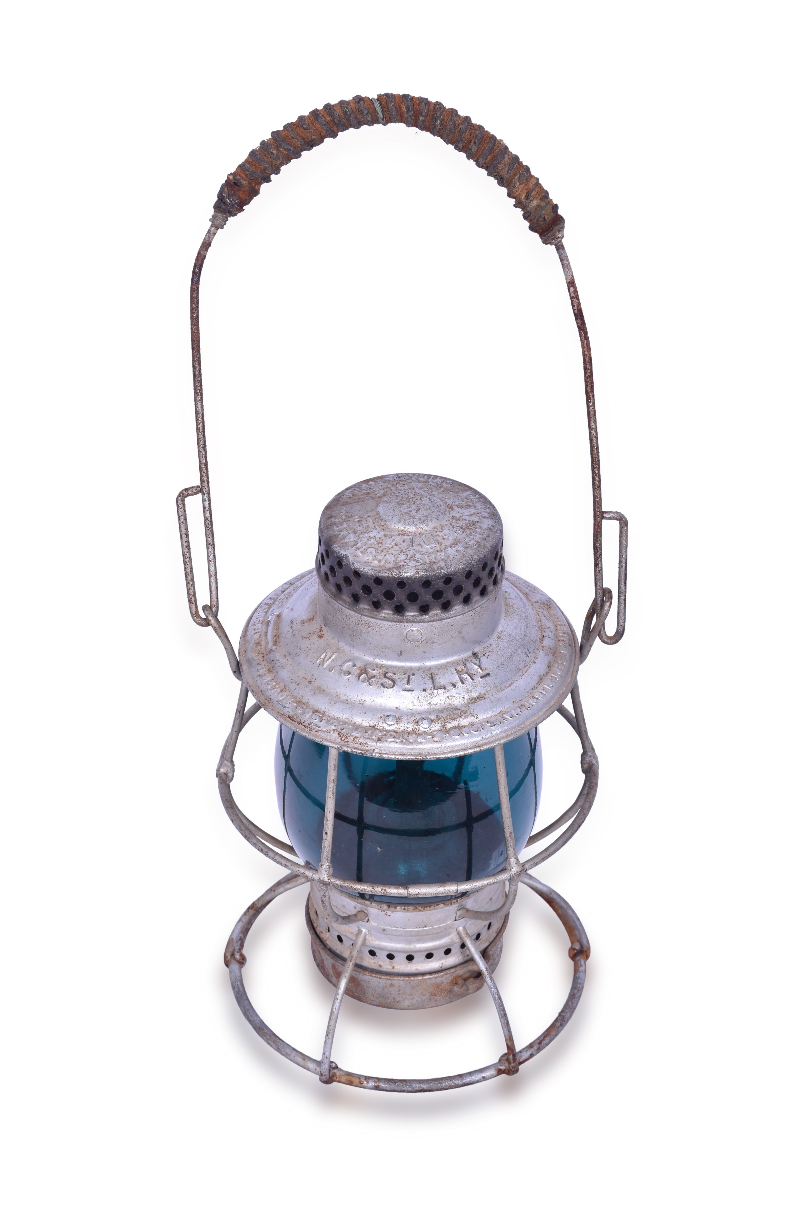 97 - Adams & Westlake / Adlake Reliable Nashville Chattanooga & St. Louis Railway Railroad Lantern w/ Green Globe thumbnail