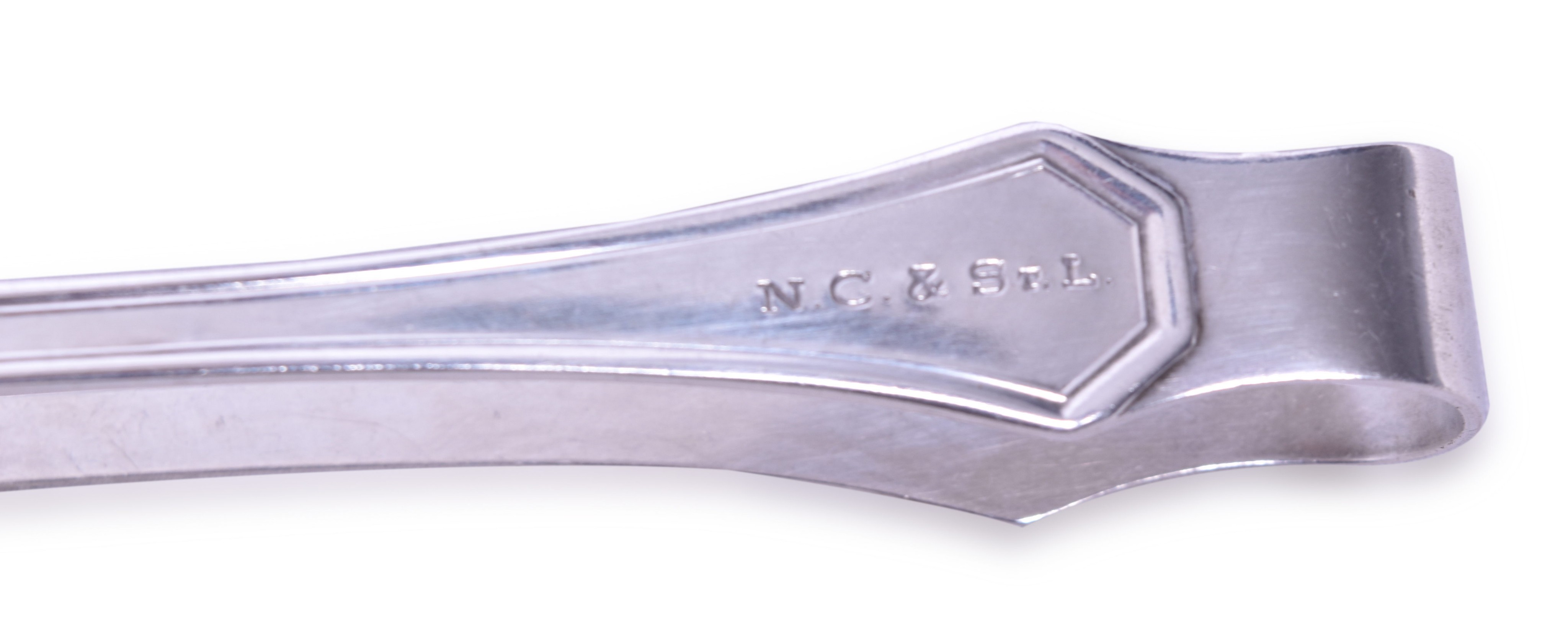 115 - Reed and Barton Silver Soldered Nashville Chattanooga & St. Louis Railway Sugar Tongs thumbnail