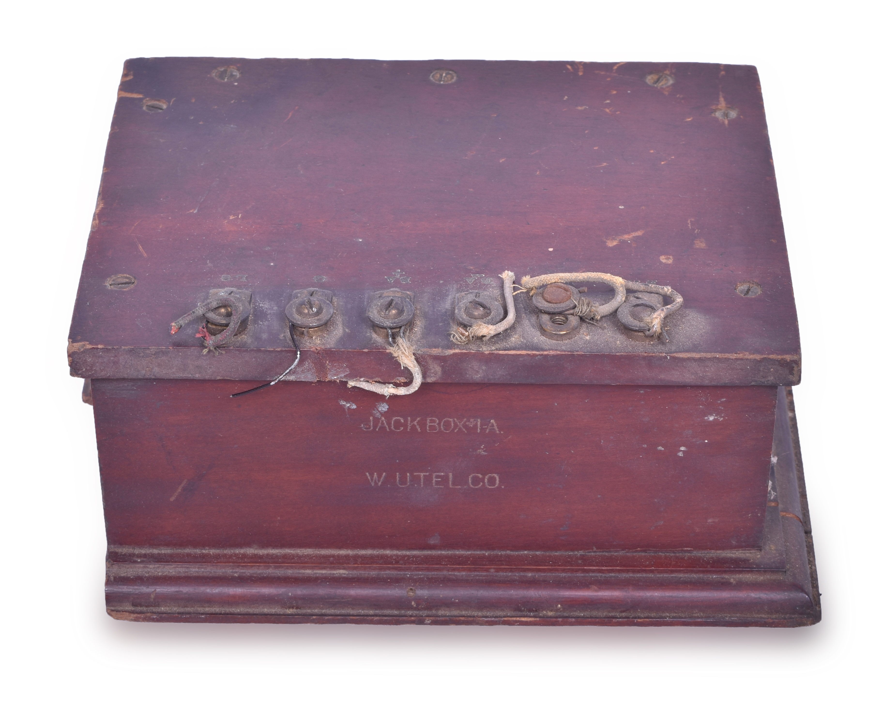 120 - Thompson Levering Co. Western Union Telephone Co. Telegraph Jack Box 1-A thumbnail