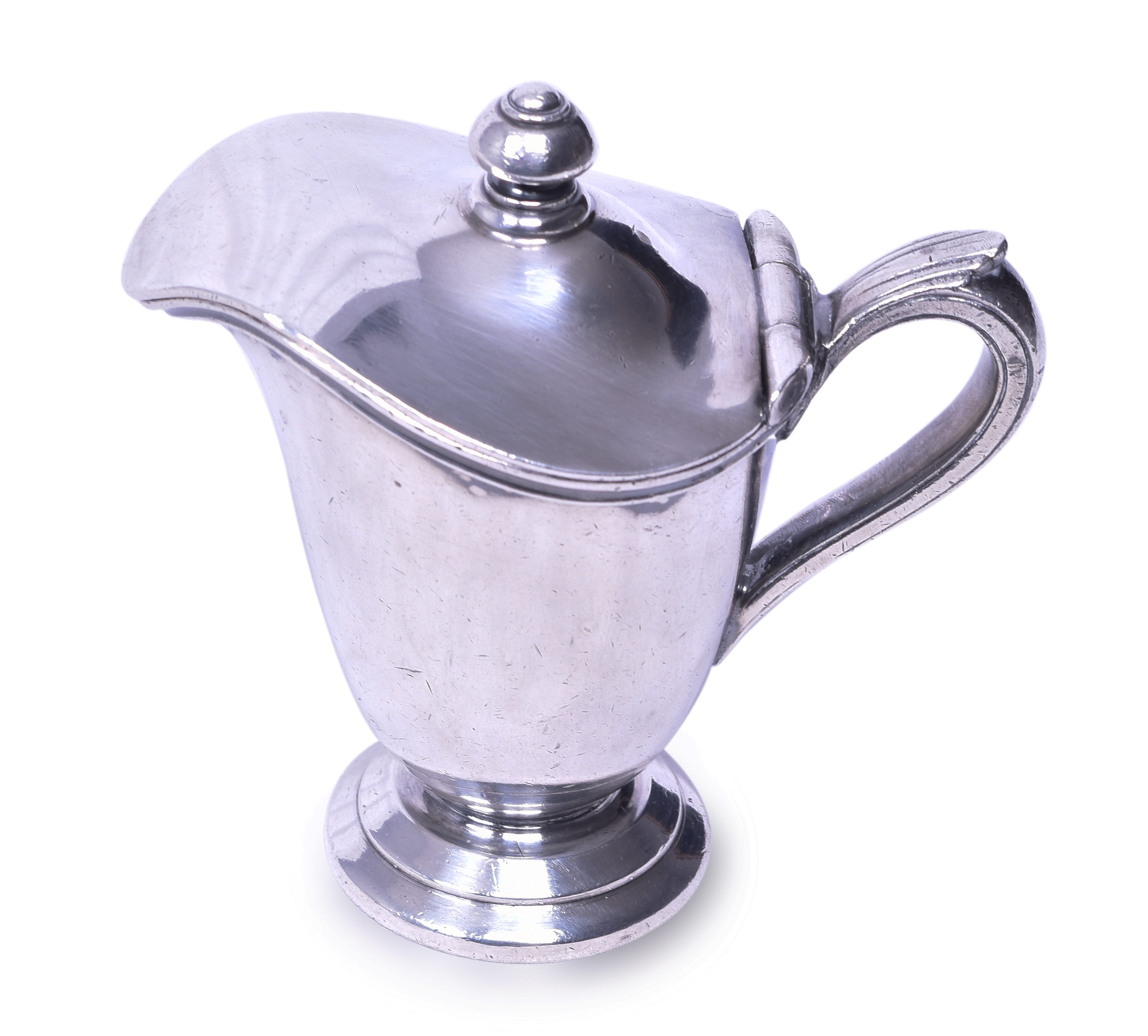 123 - Reed and Barton Silver Soldered Nashville Chattanooga & St. Louis Railway 4 OZ. Creamer with Hinged Lid thumbnail