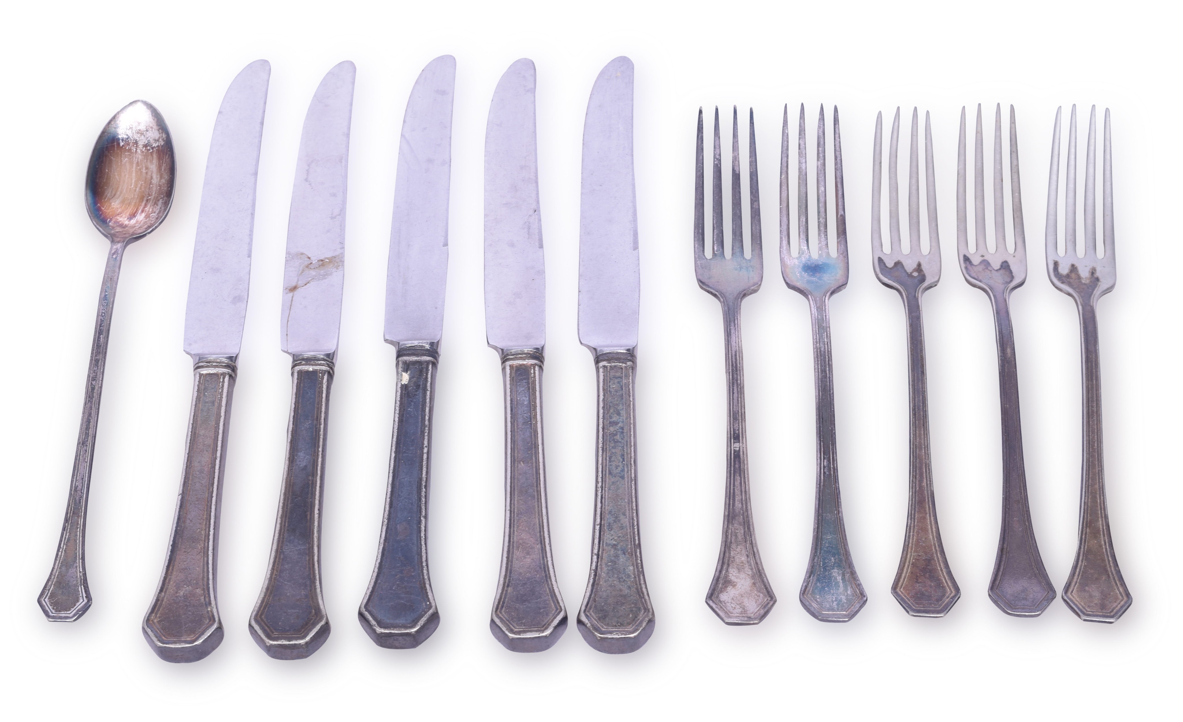 127 - Eleven pieces of Reed and Barton Nashville Chattanooga & St. Louis Railway Sterling Silver Flatware thumbnail