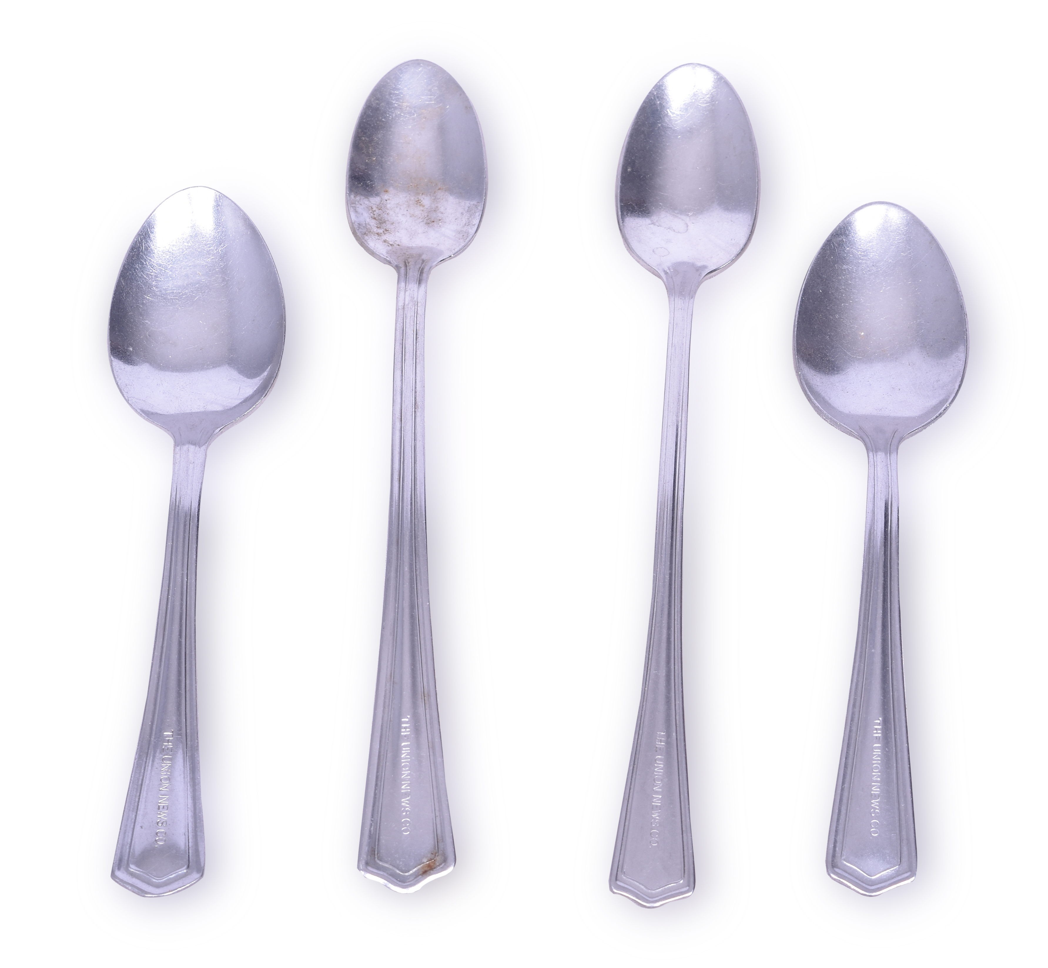 129 - Four SILCO Union News Co. Stainless Steel Tea Spoons thumbnail